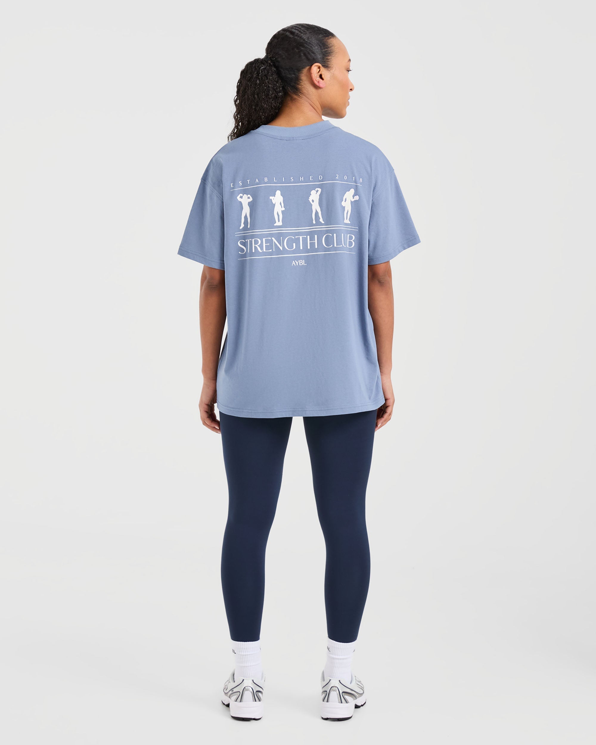 Strength Club Oversized T Shirt - Blue