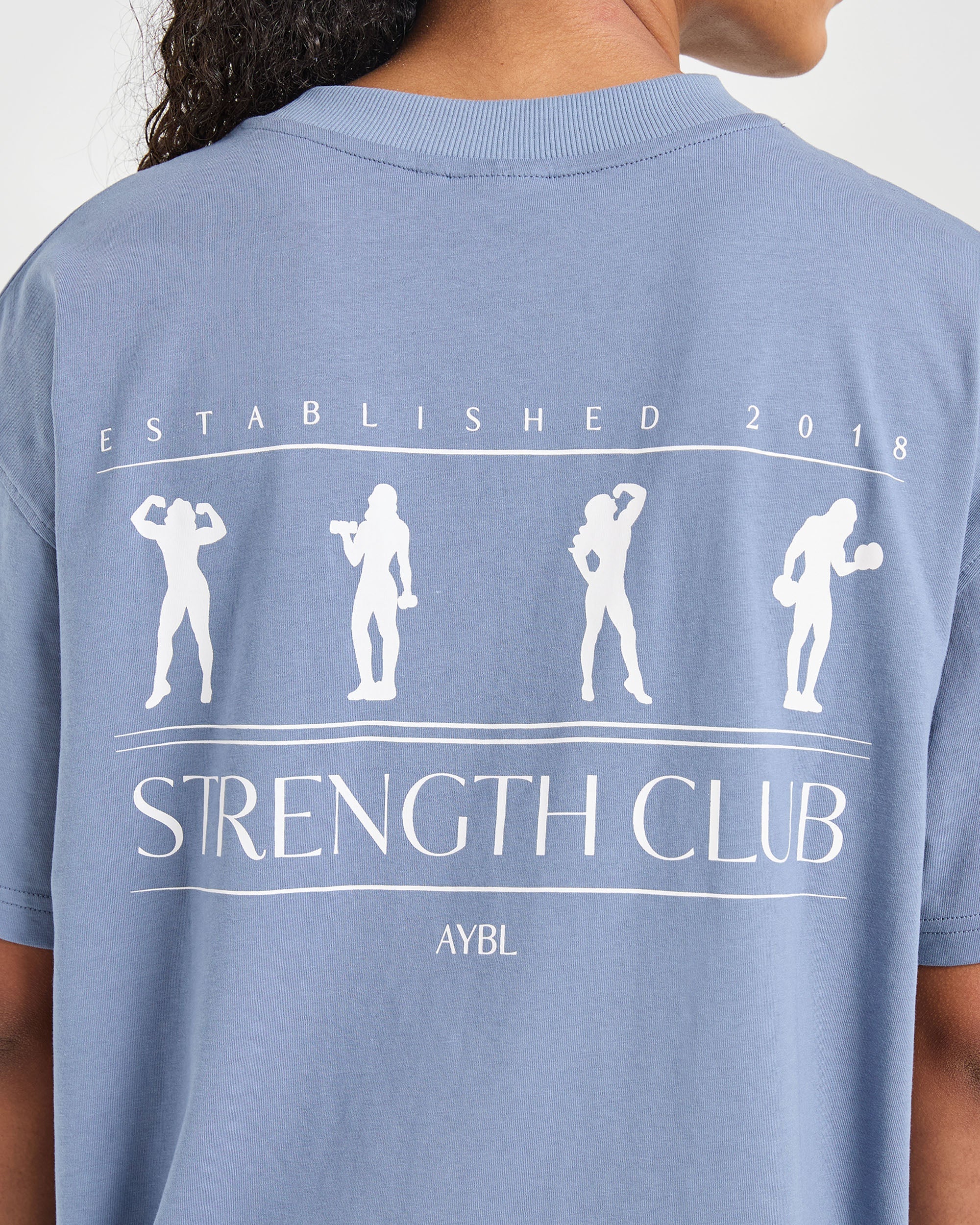 Strength Club Oversized T Shirt - Blue