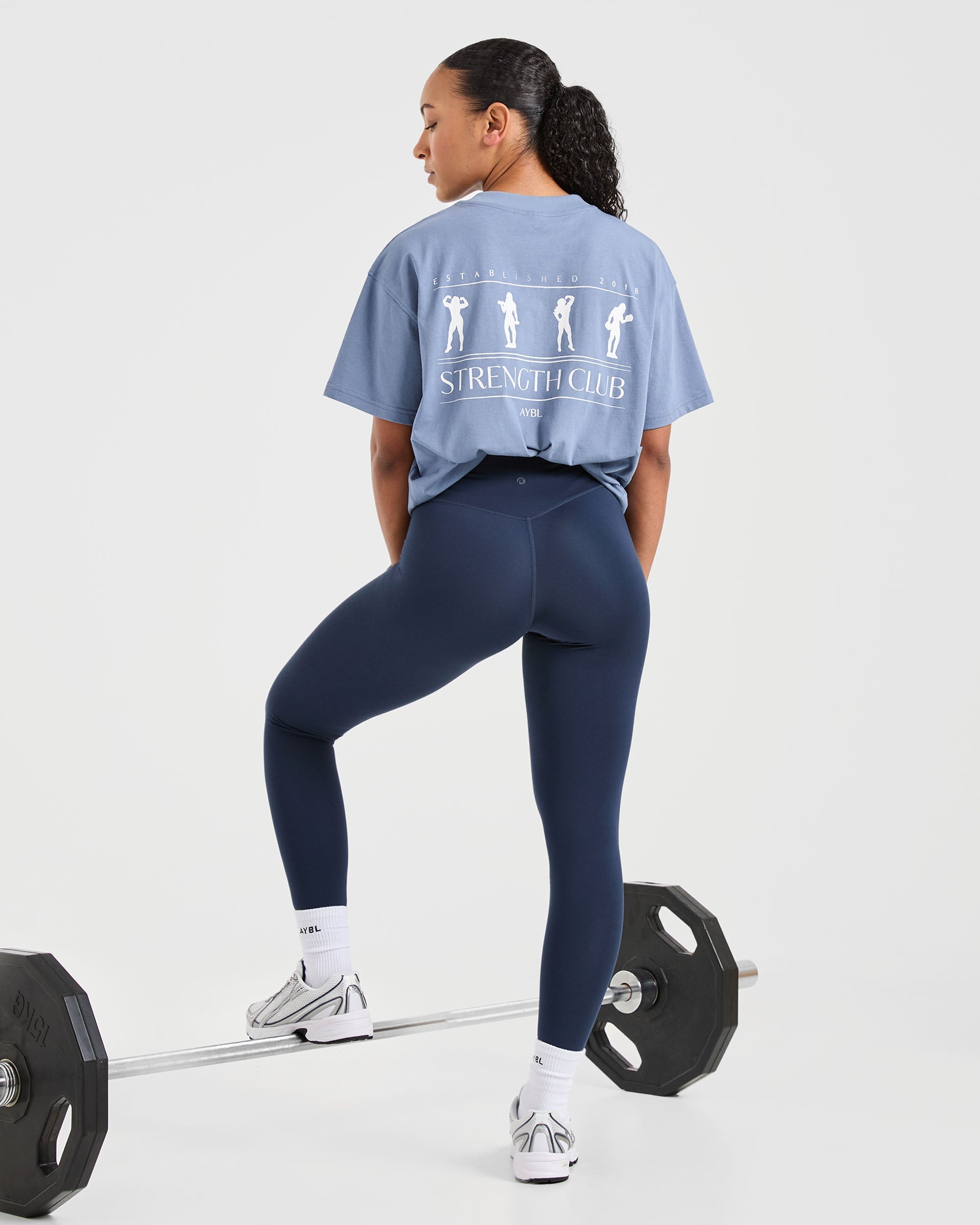 Strength Club Oversized T Shirt - Blue