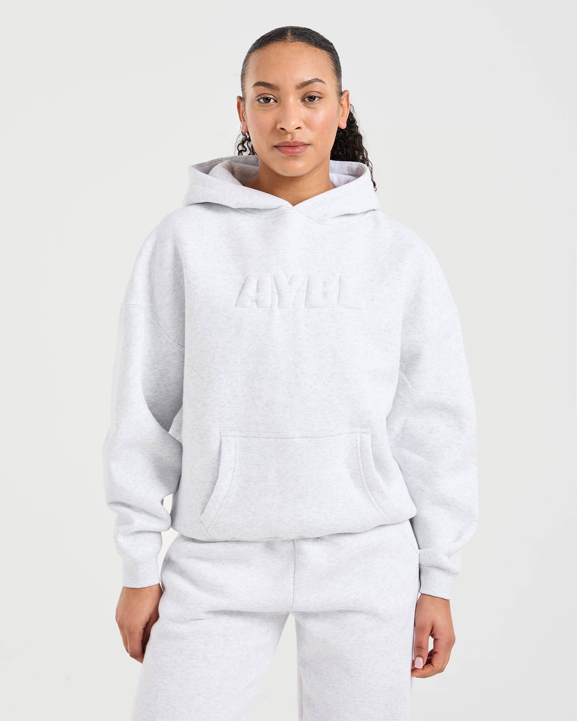 Classic Plush Oversized Hoodie - Heather Grey