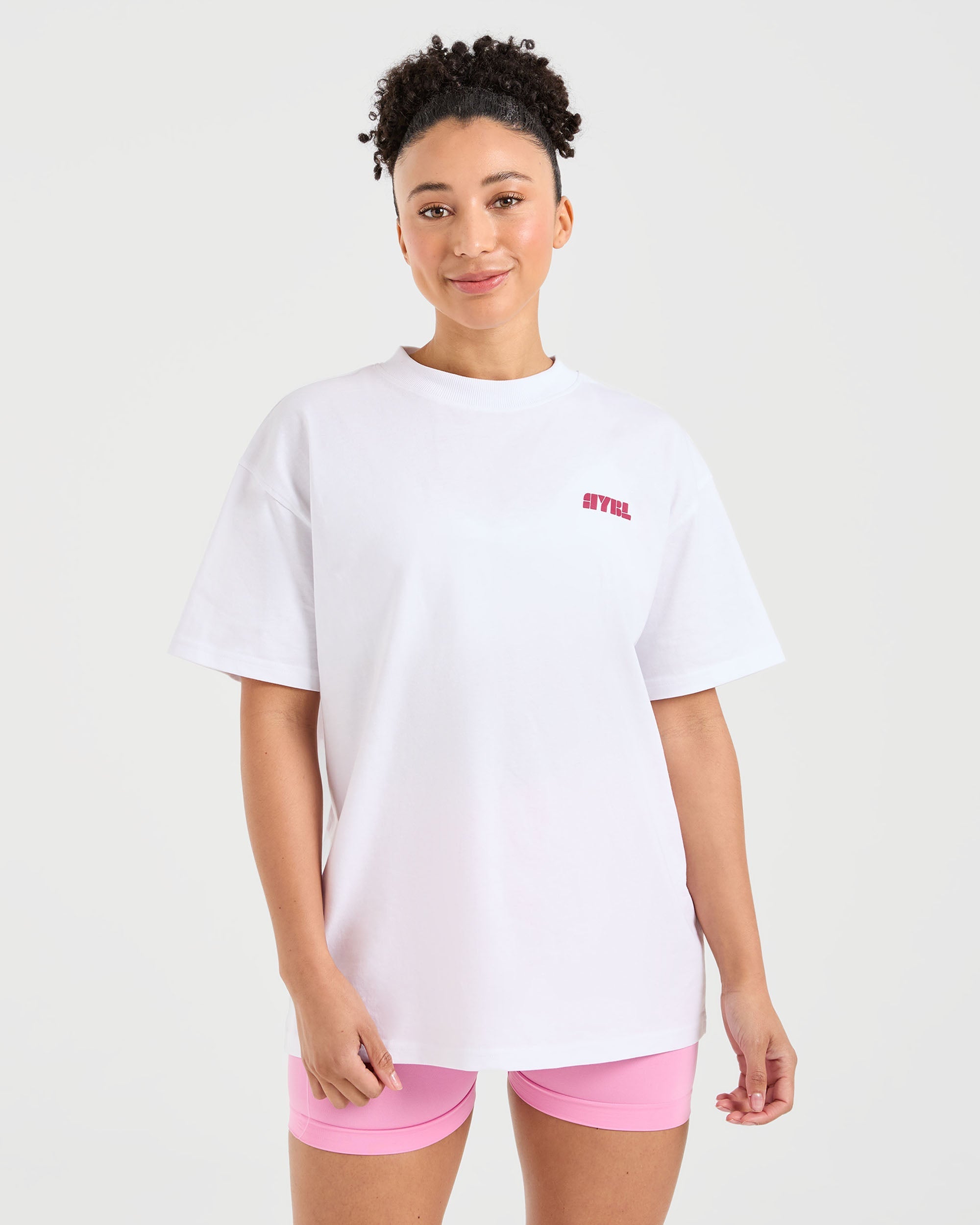 Athletics Retro Oversized T Shirt  - White