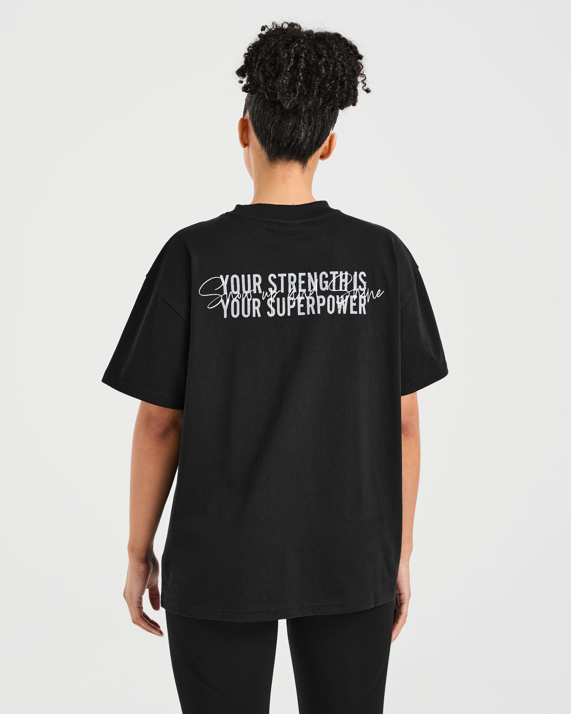 Show Up Oversized T Shirt - Black