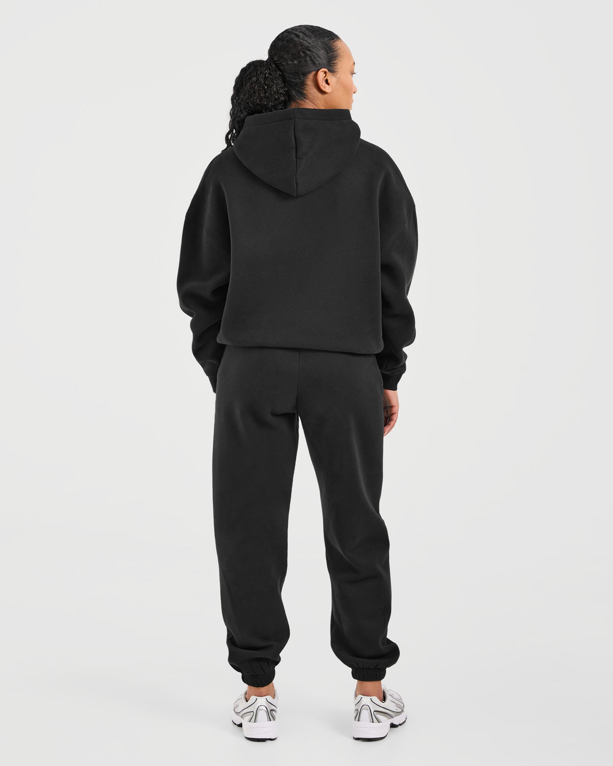 Classic Plush Oversized Joggers - Black