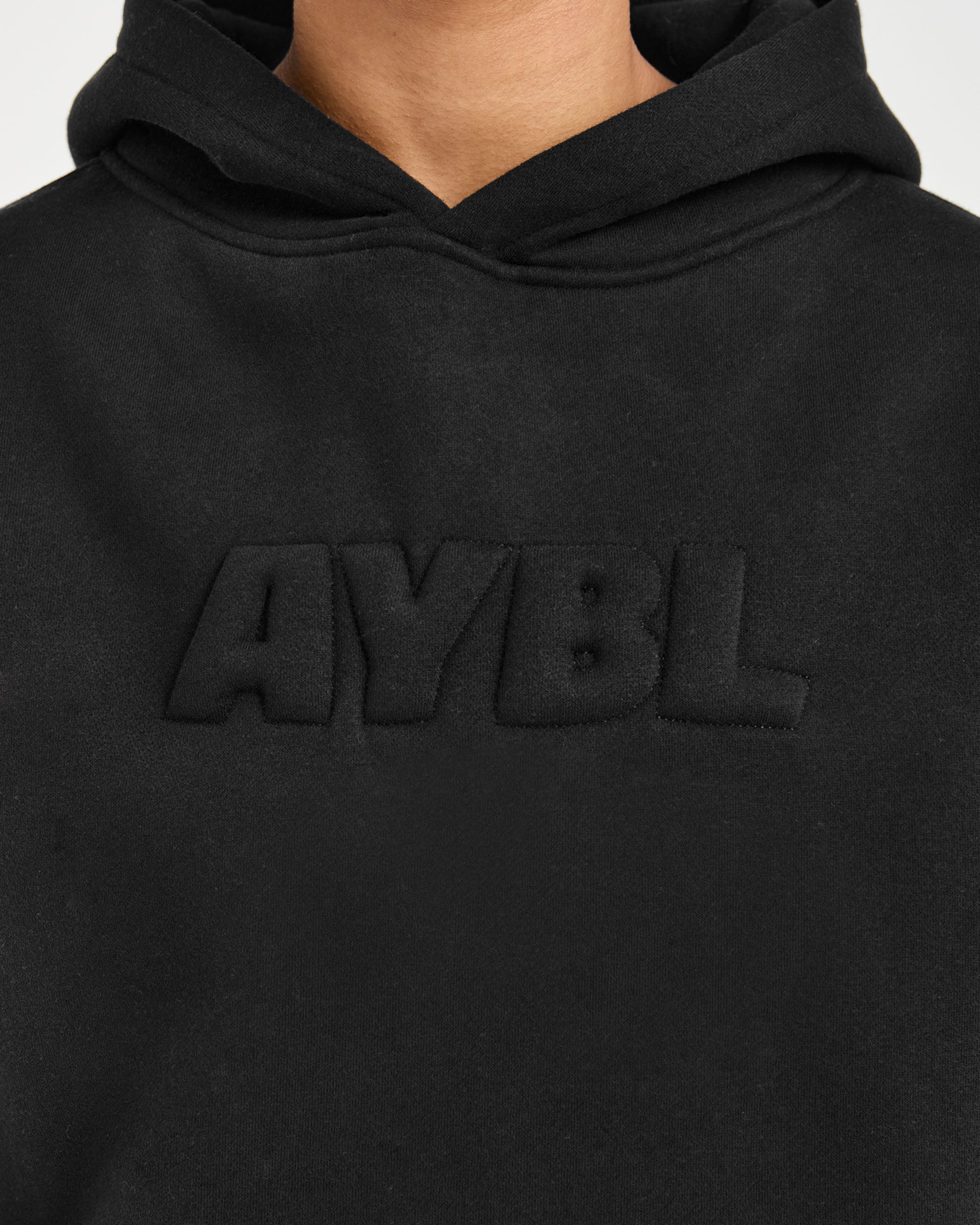 Classic Plush Oversized Hoodie - Black