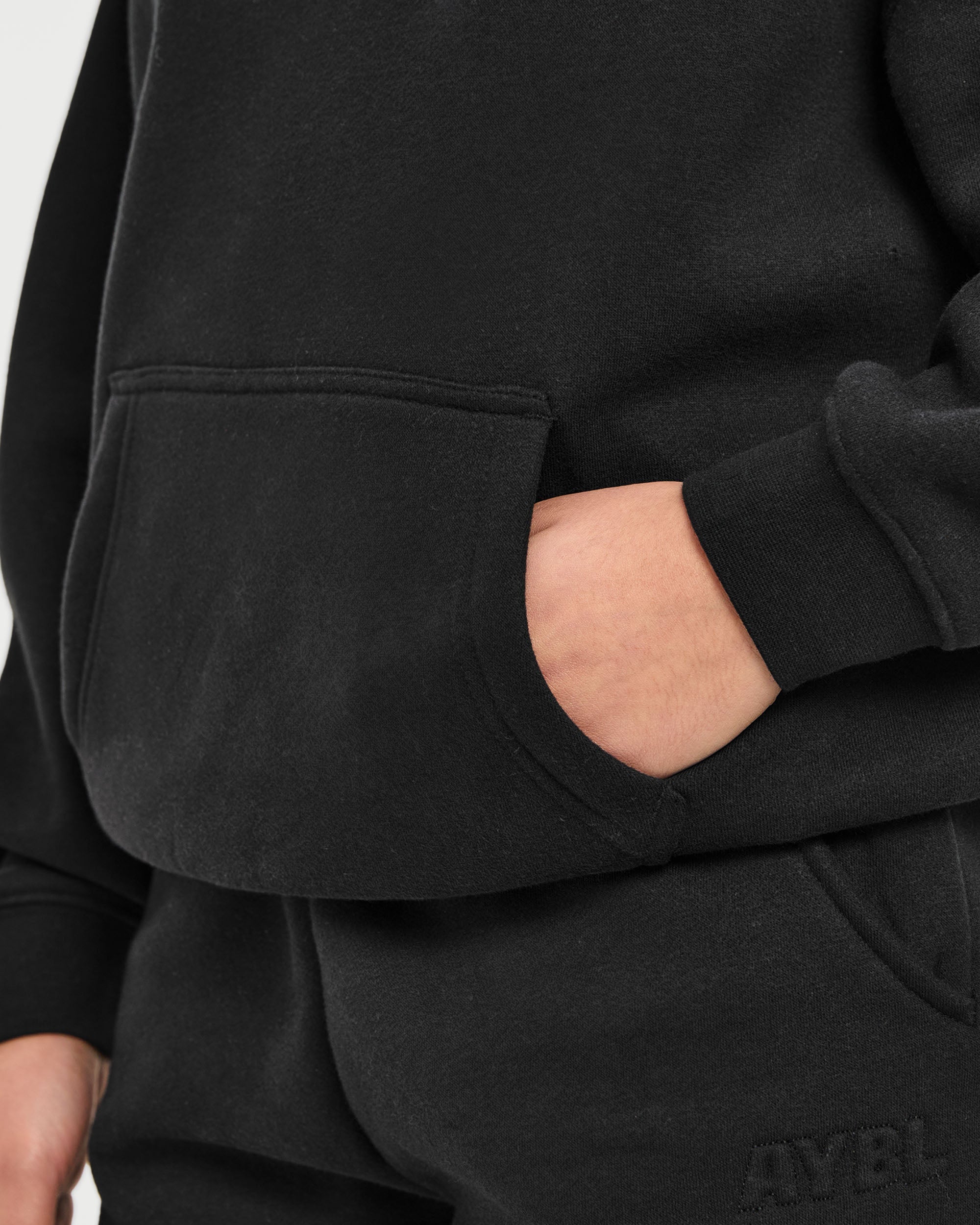 Classic Plush Oversized Hoodie - Black