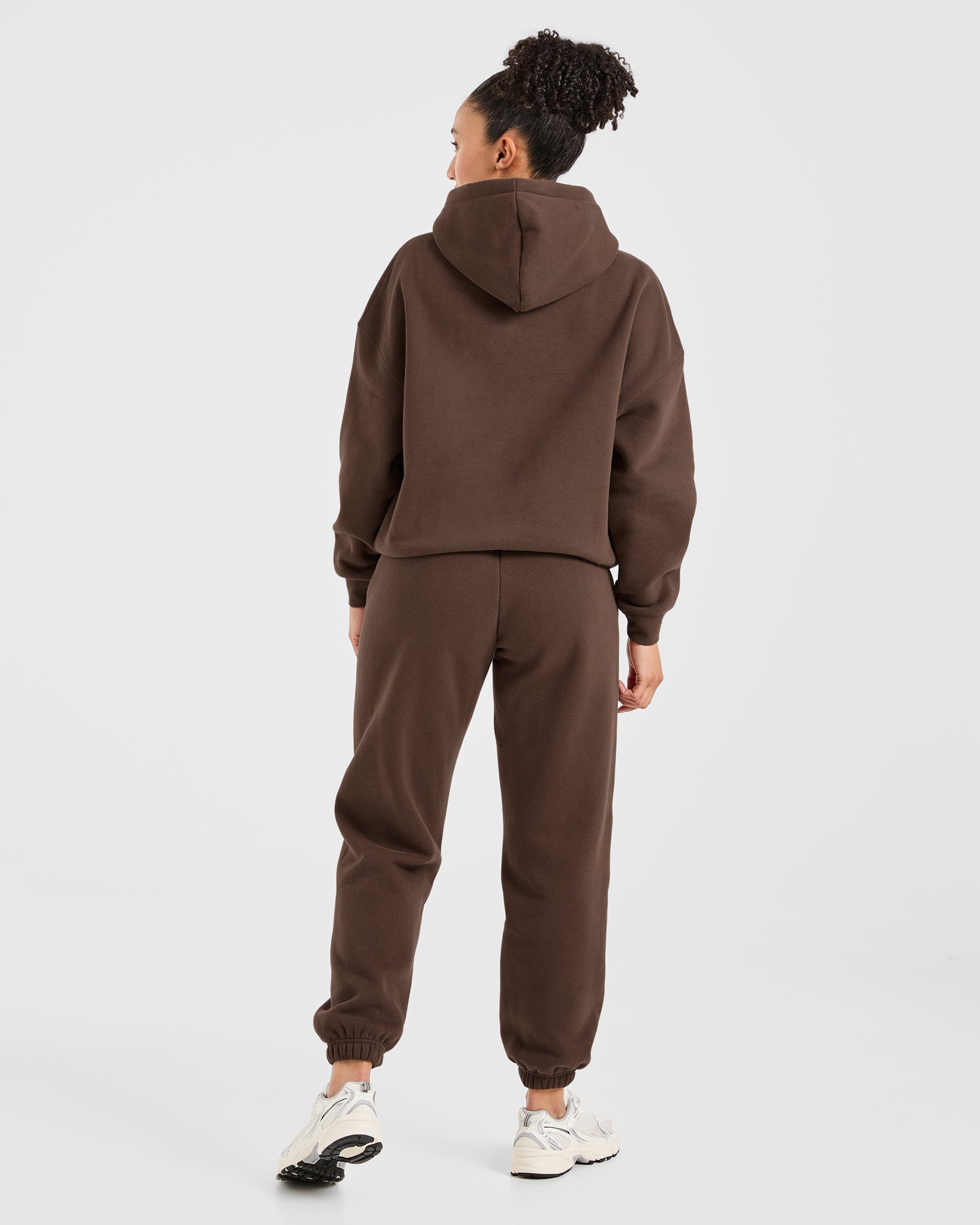 Classic Plush Oversized Joggers - Brown