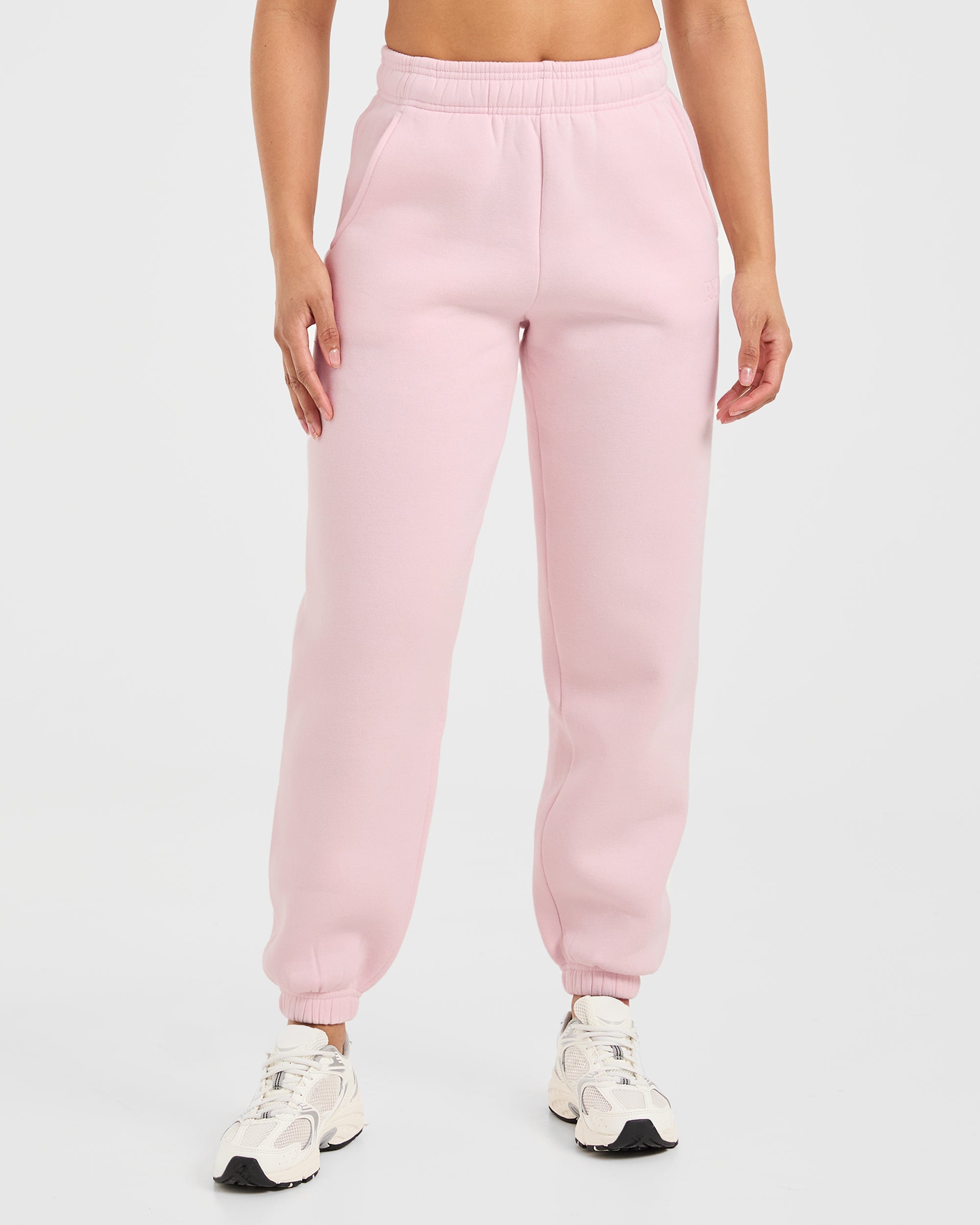 Classic Plush Oversized Joggers - Pastel Pink