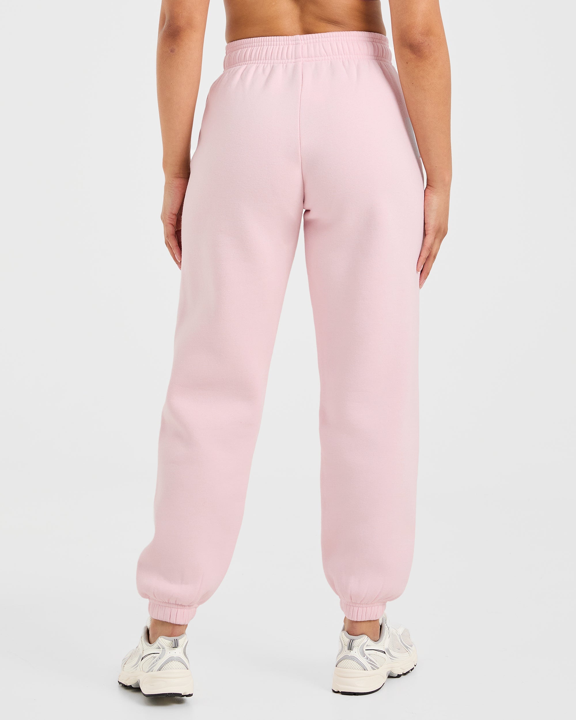 Classic Plush Oversized Joggers - Pastel Pink