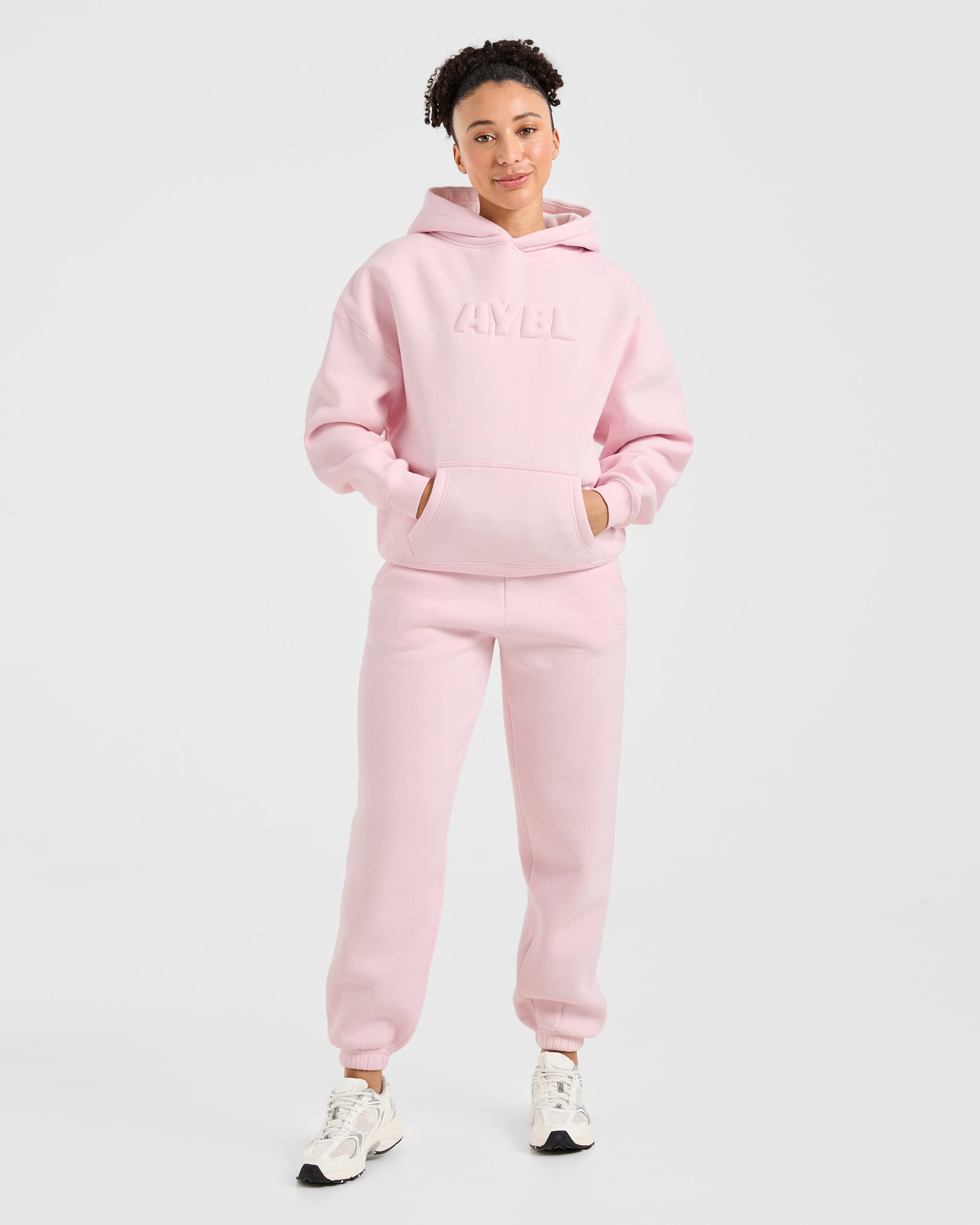 Classic Plush Oversized Hoodie - Pastel Pink