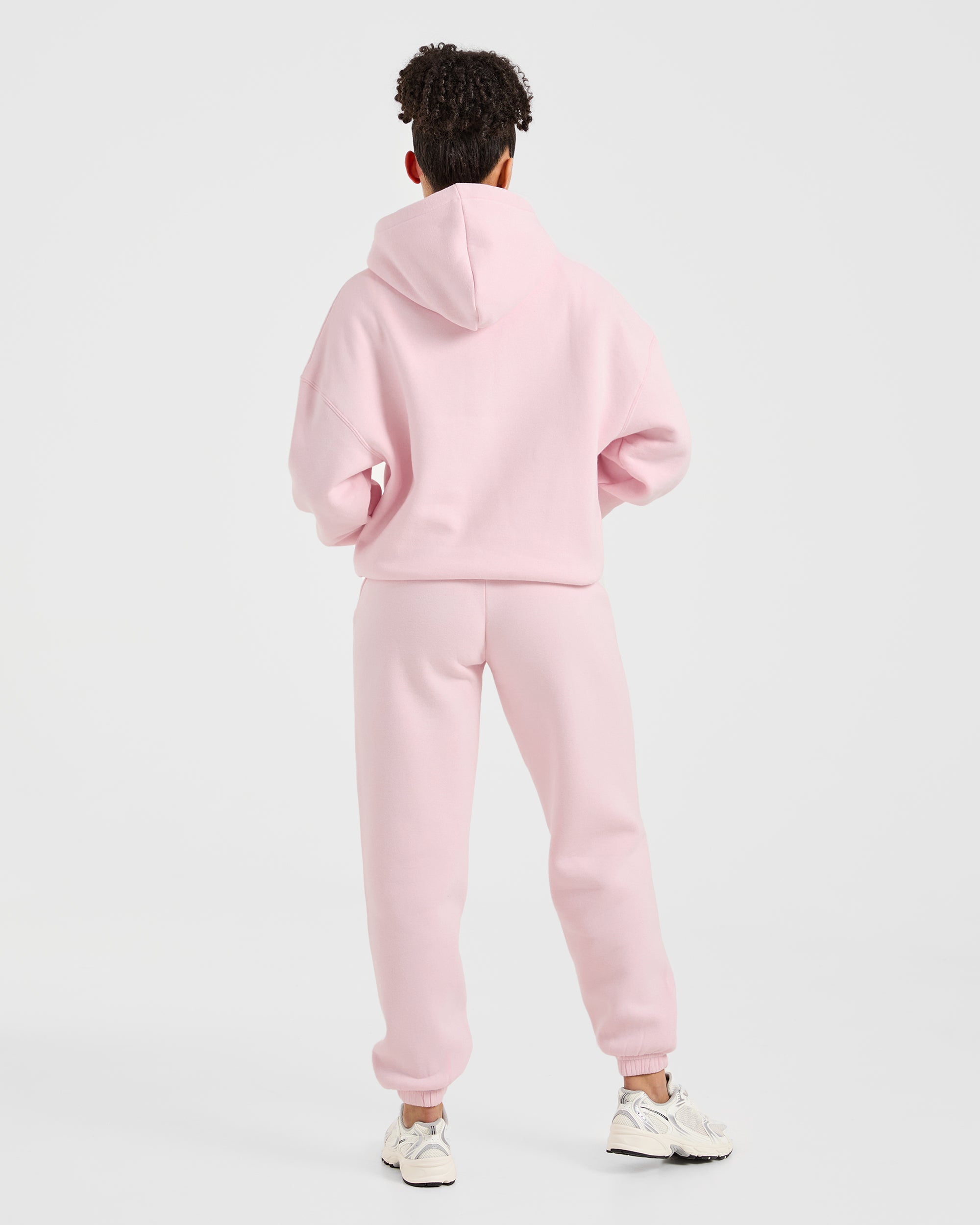 Classic Plush Oversized Joggers - Pastel Pink