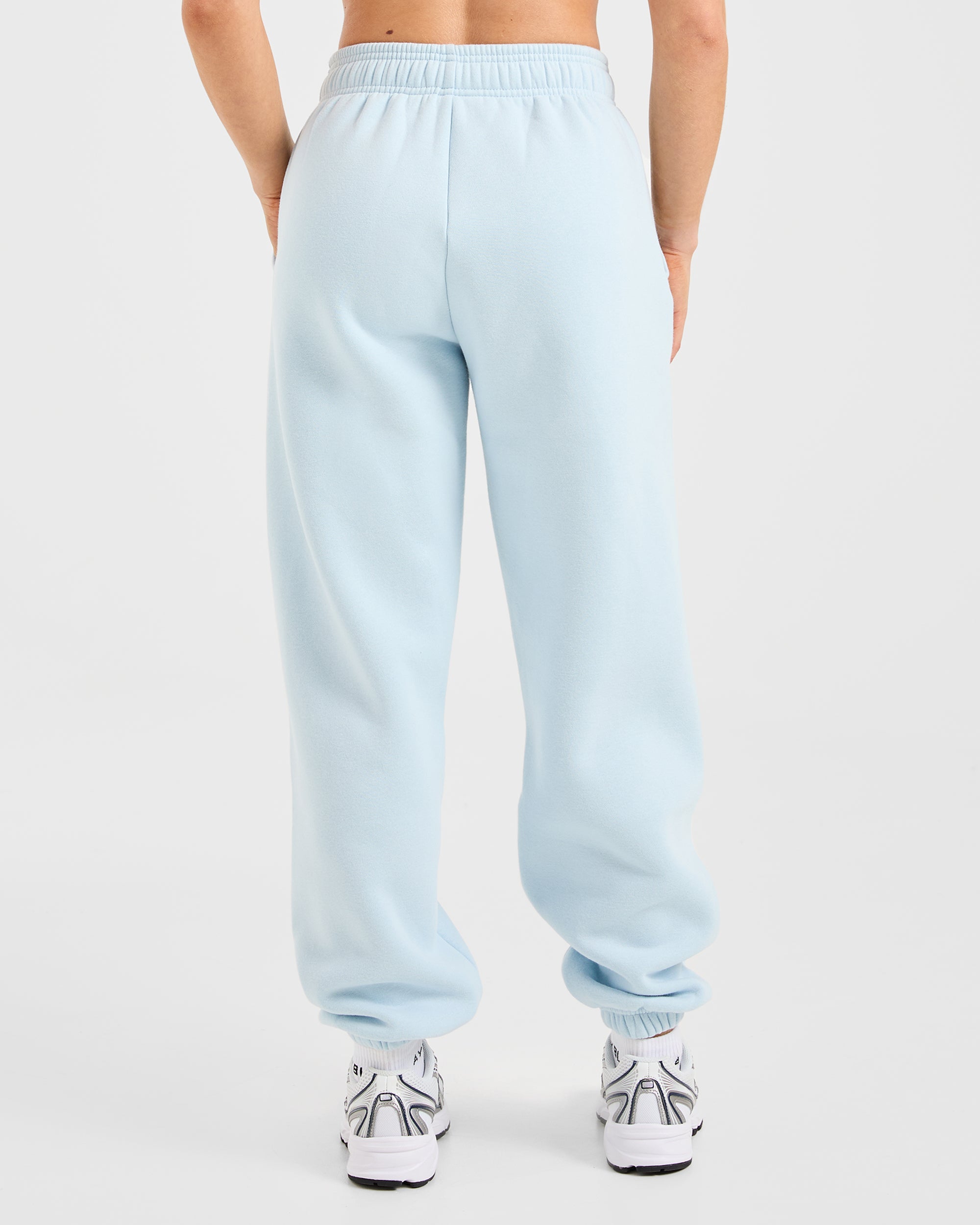 Classic Plush Oversized Joggers - Pastel Blue