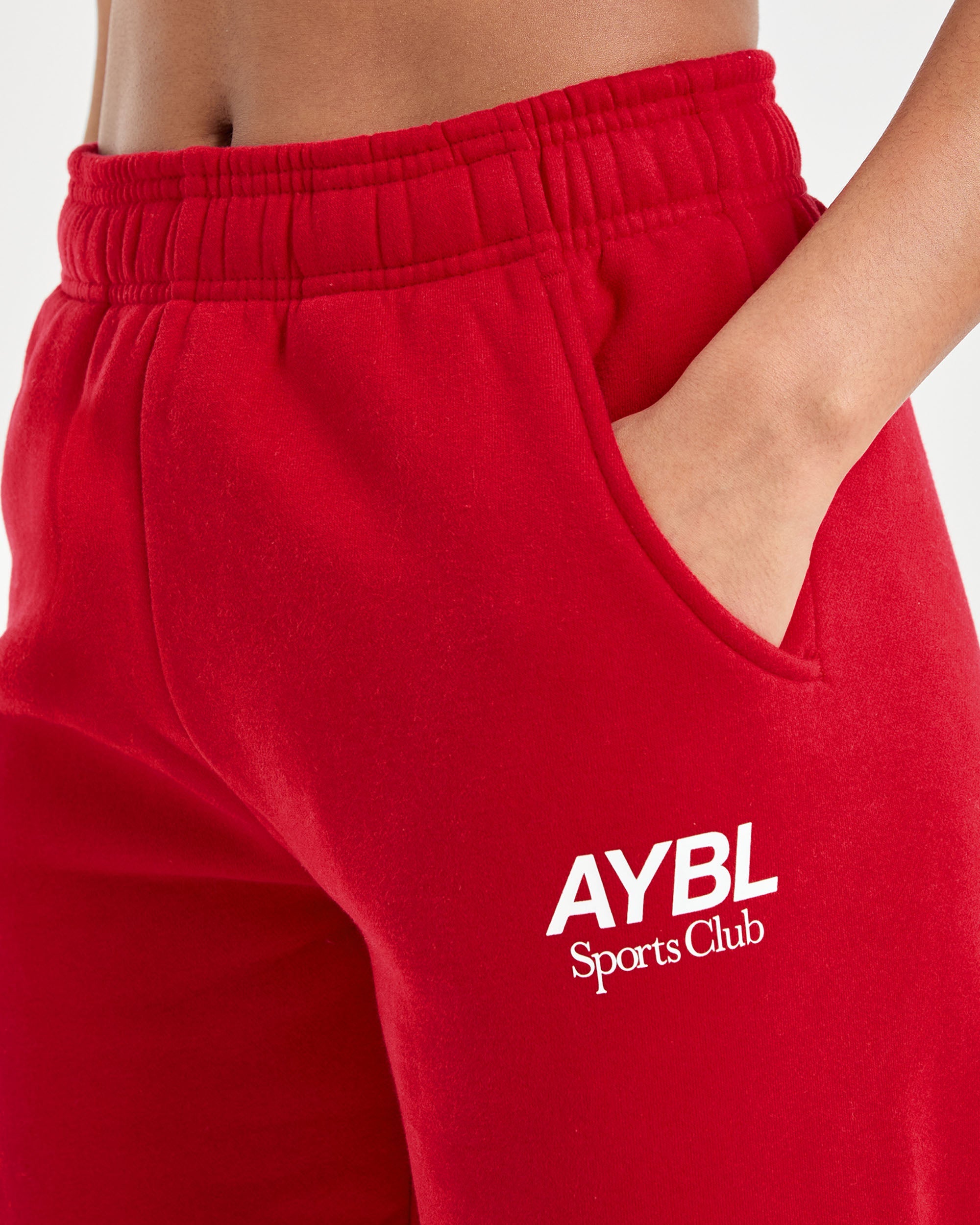 AYBL Sports Club Oversized Joggers - True Red