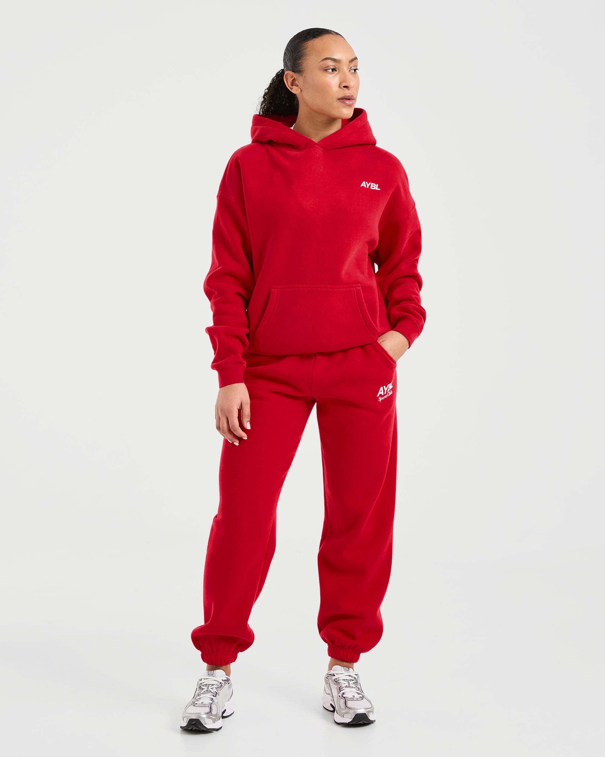 AYBL Sports Club Oversized Hoodie - True Red