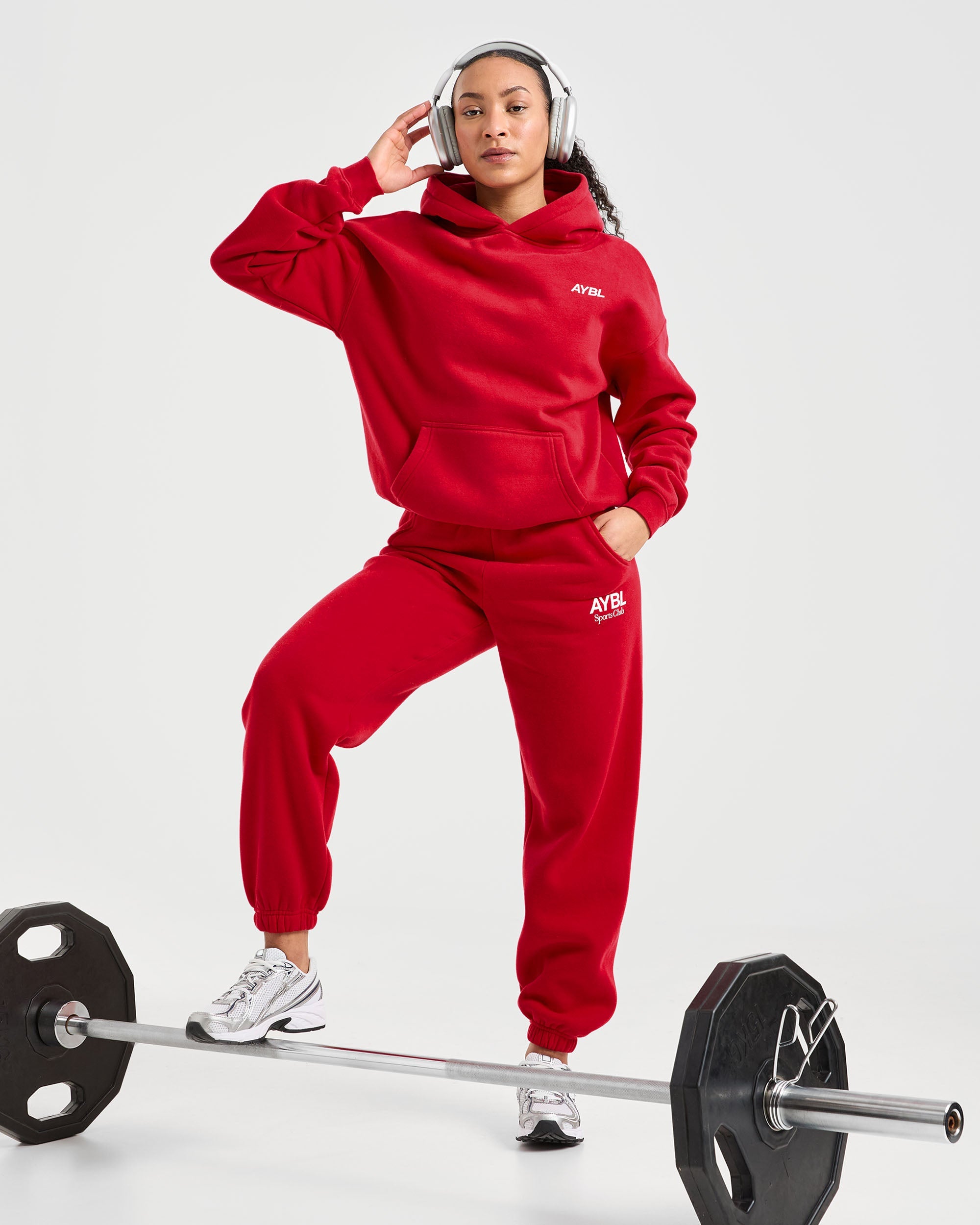 AYBL Sports Club Oversized Hoodie - True Red