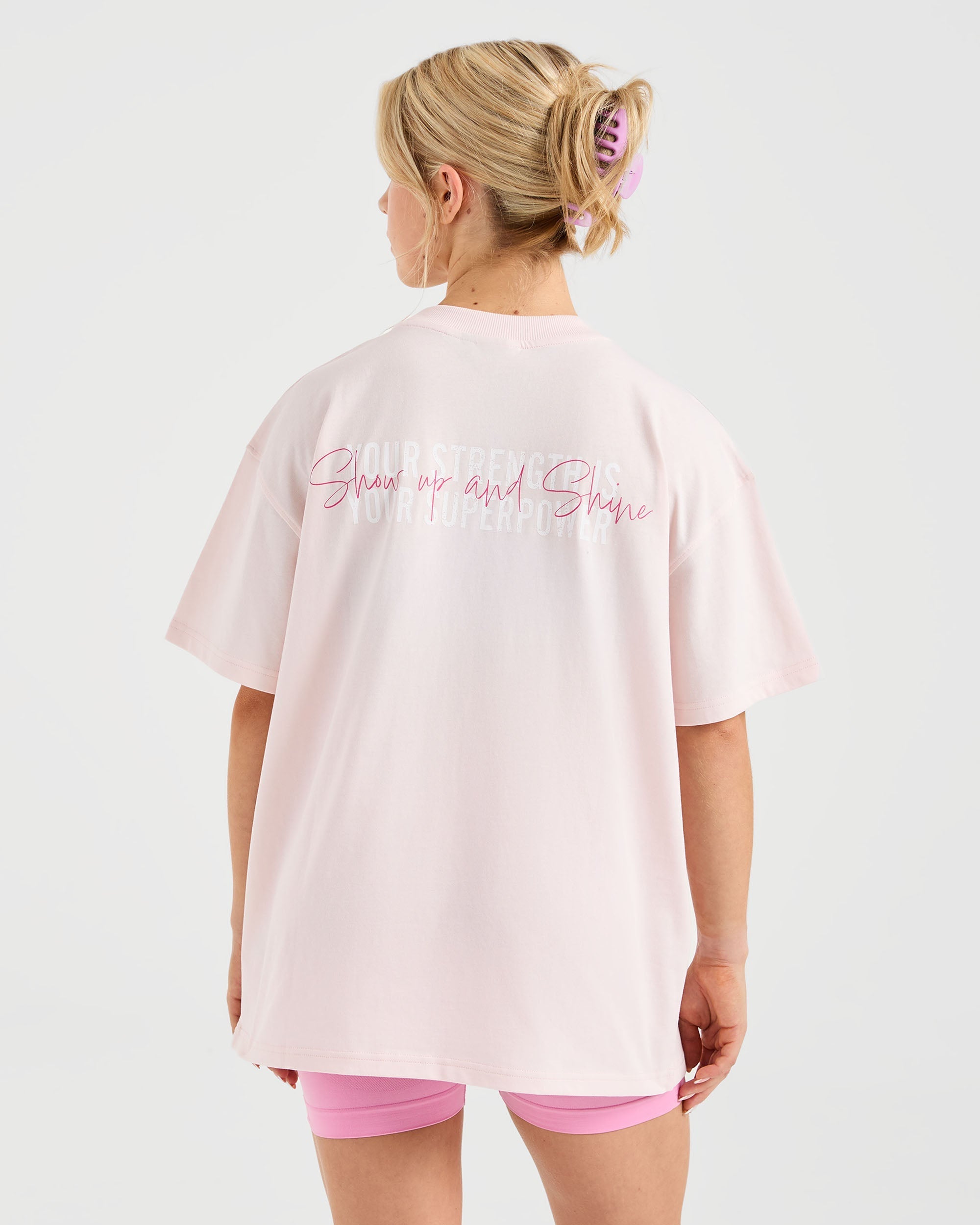 Show Up Oversized T Shirt - Pink