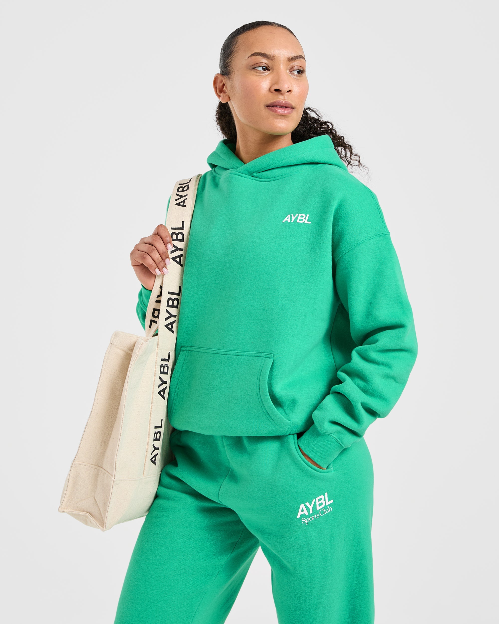 AYBL Sports Club Oversized Hoodie - Racing Green