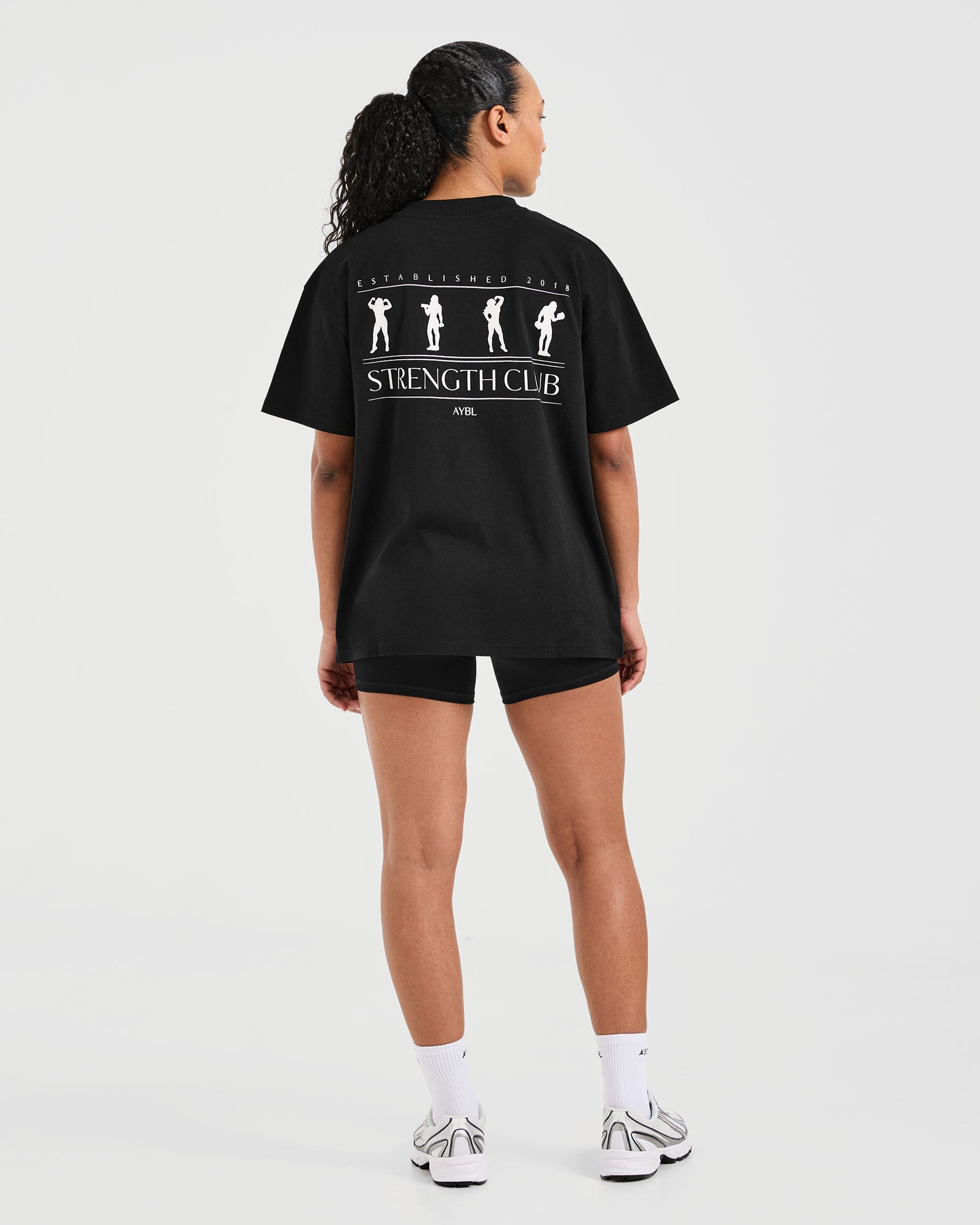 Strength Club Oversized T Shirt - Black