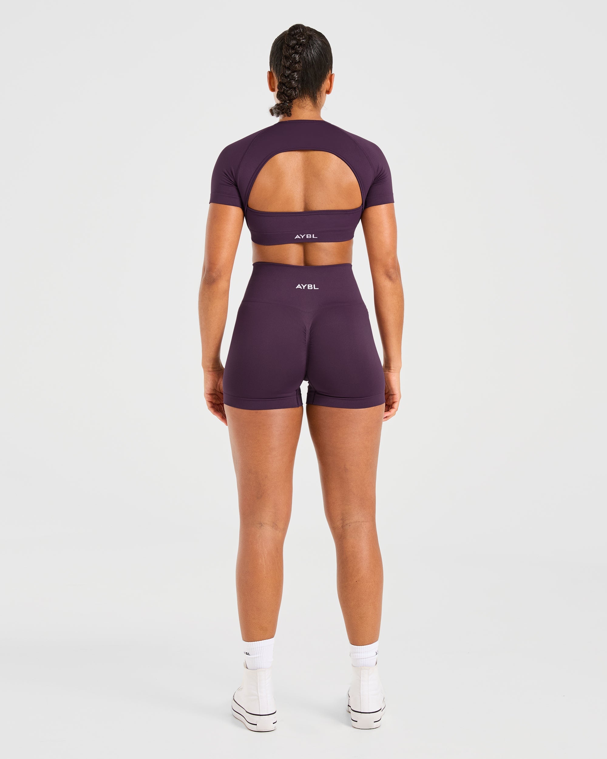 Power Seamless Shorts - Grape Wine