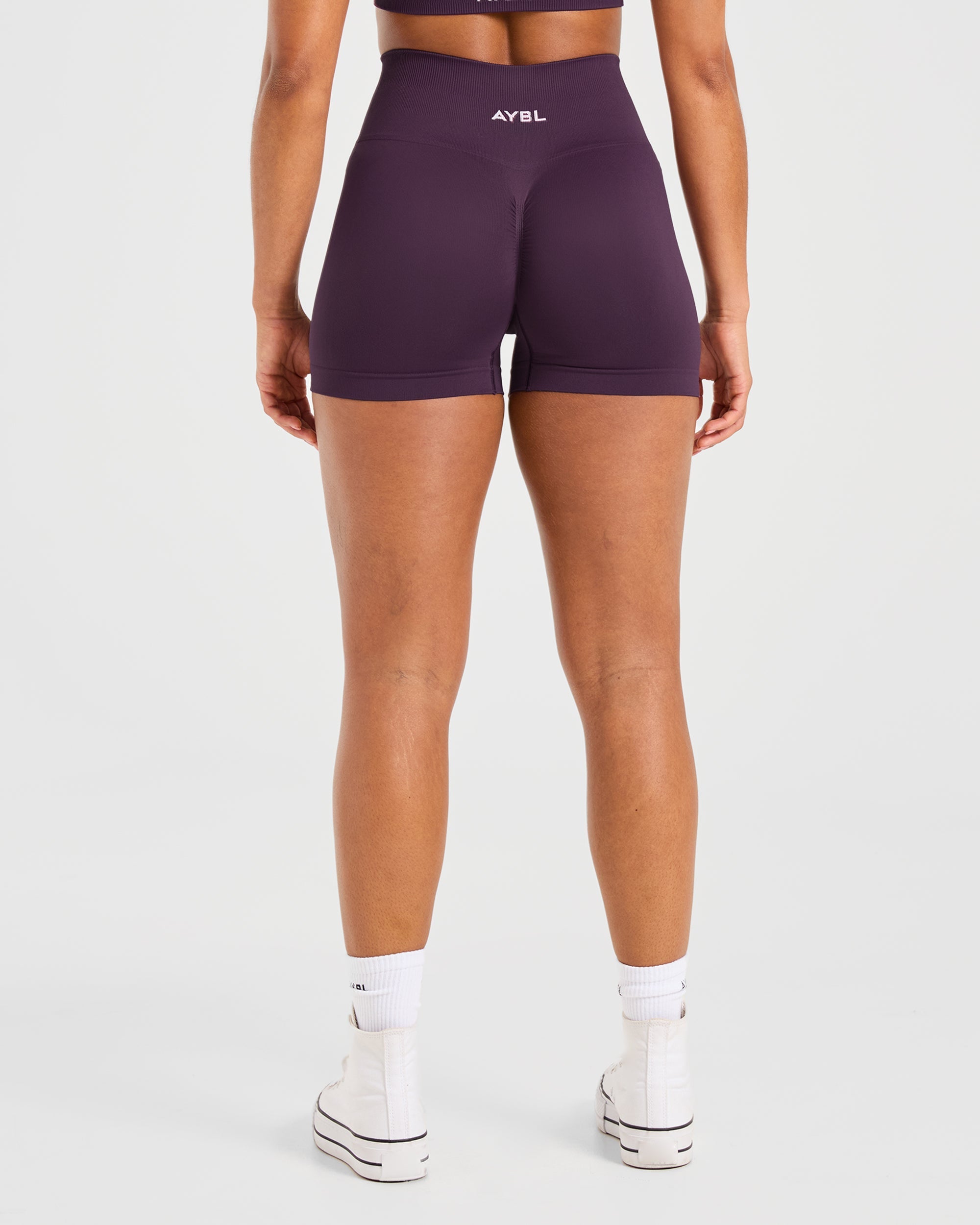 Power Seamless Shorts - Grape Wine