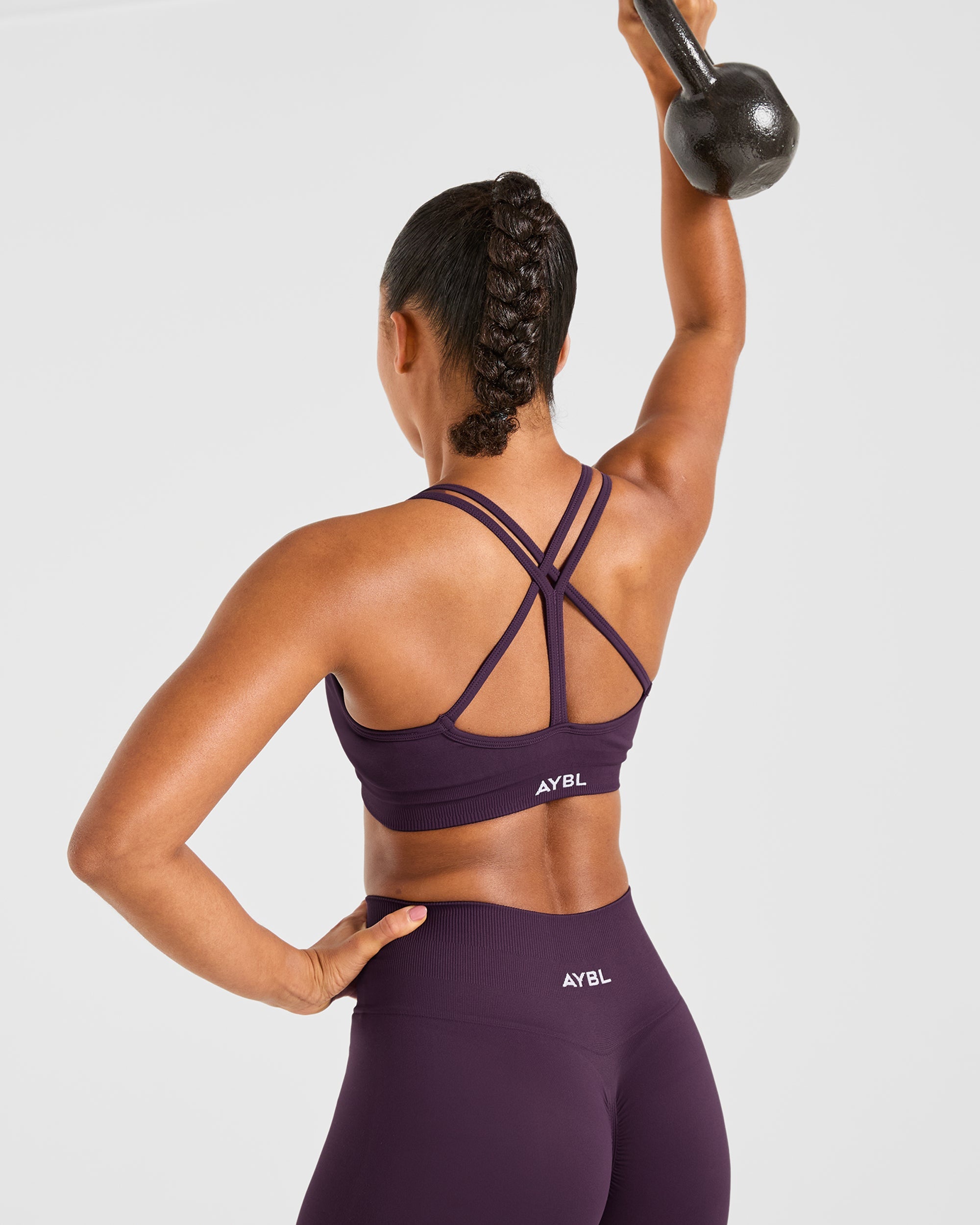 Power Seamless Sports Bra - Grape Wine