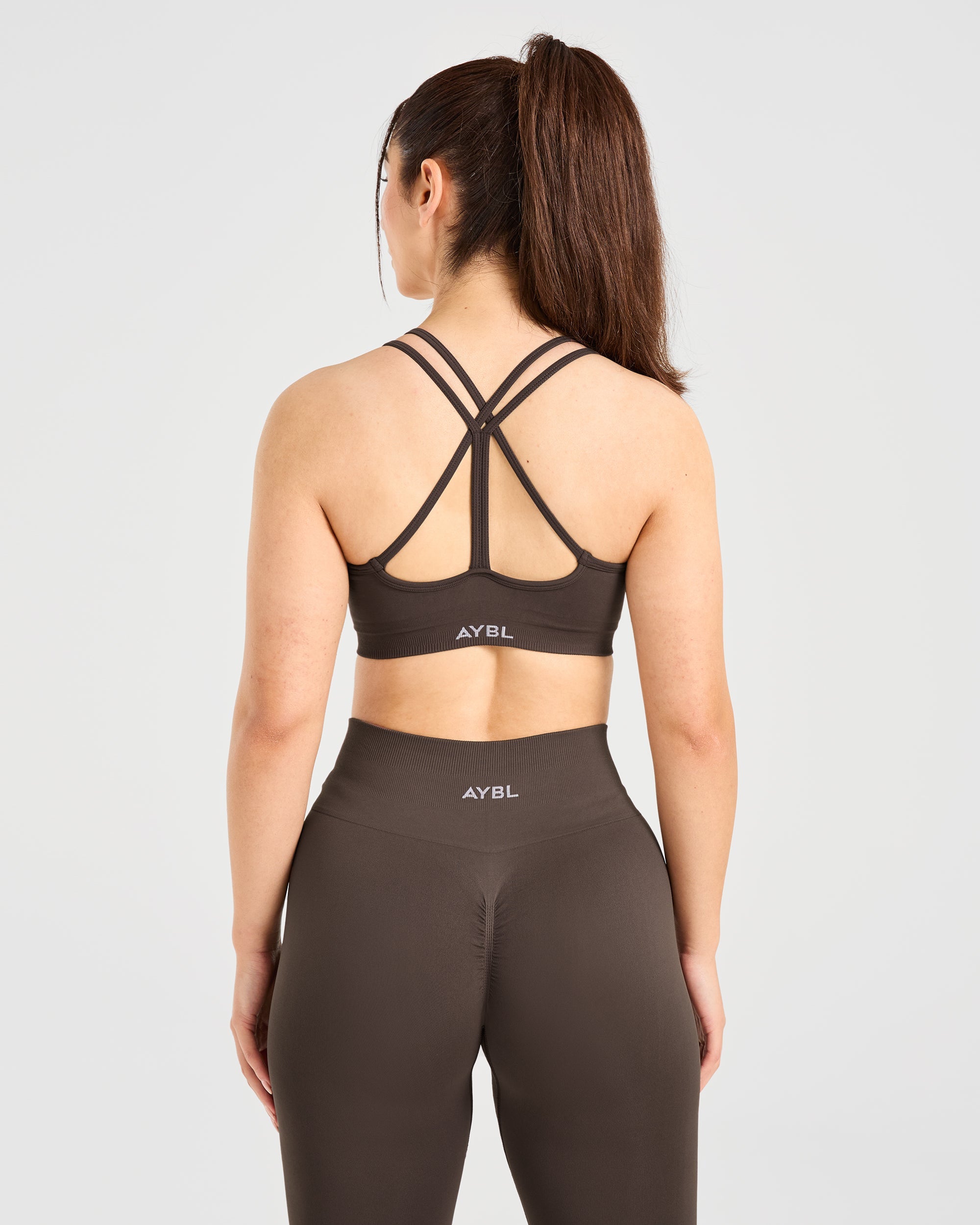 Power Seamless Sports Bra - Chestnut Brown