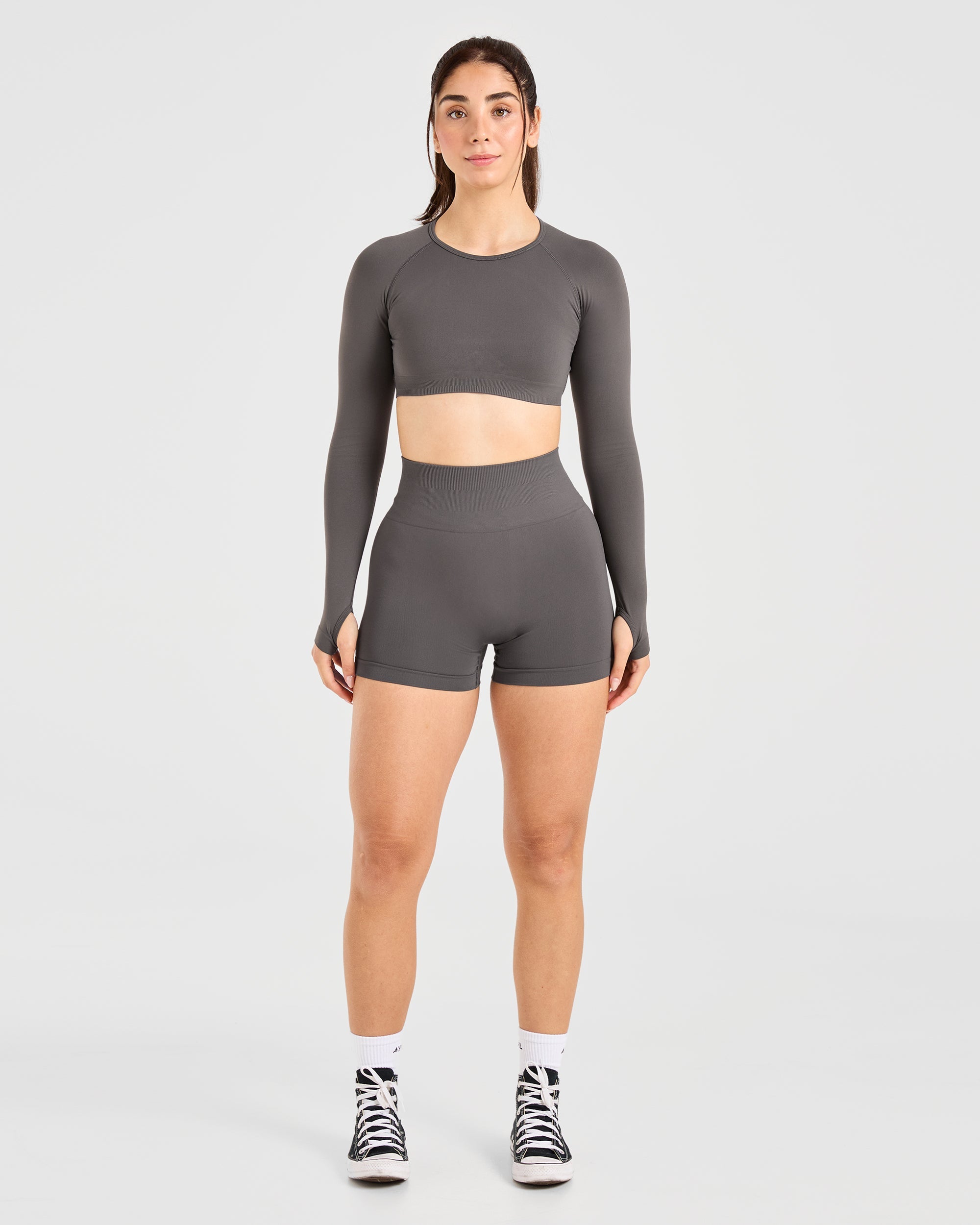 Power Seamless Shorts - Charcoal