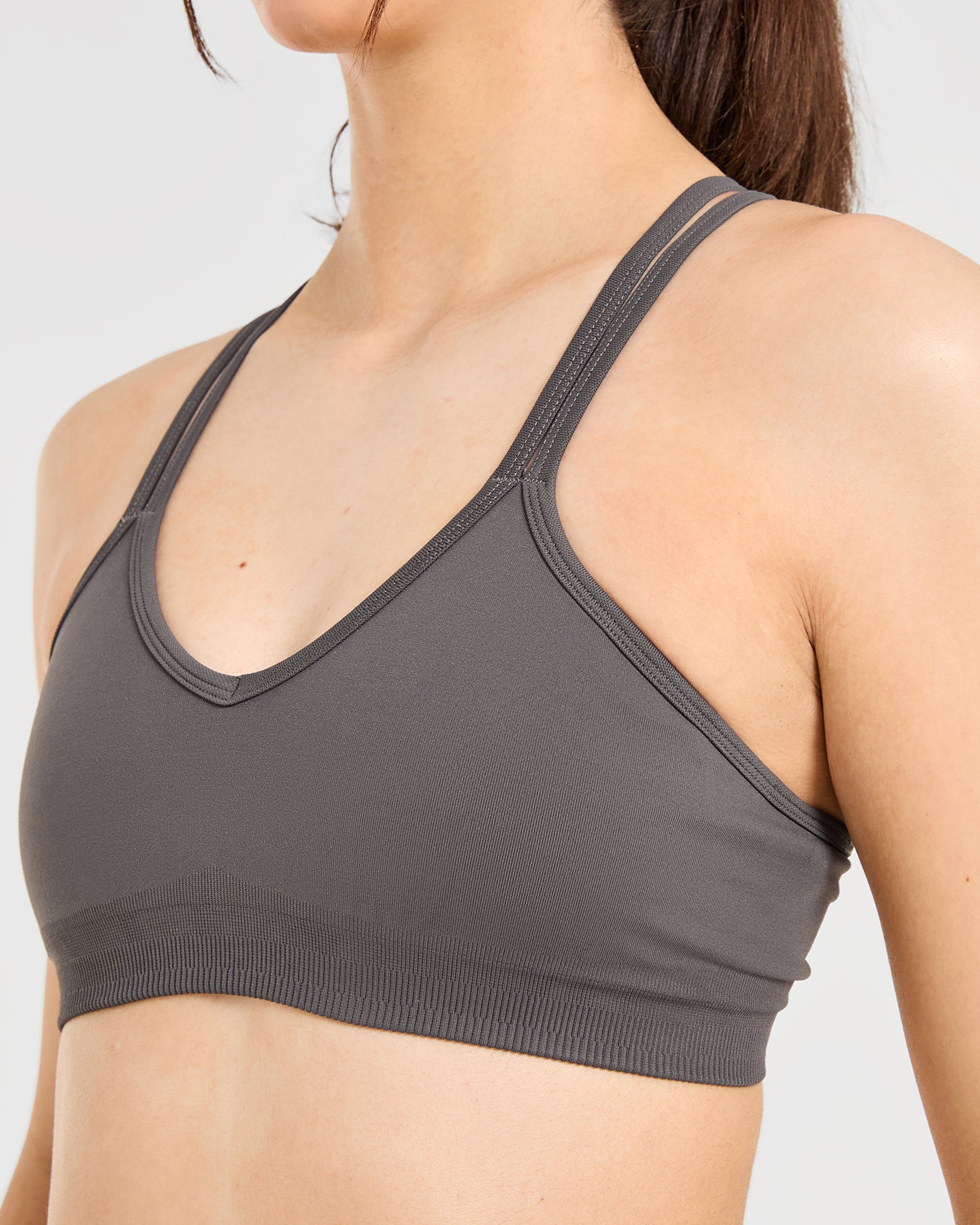 Power Seamless Sports Bra - Charcoal