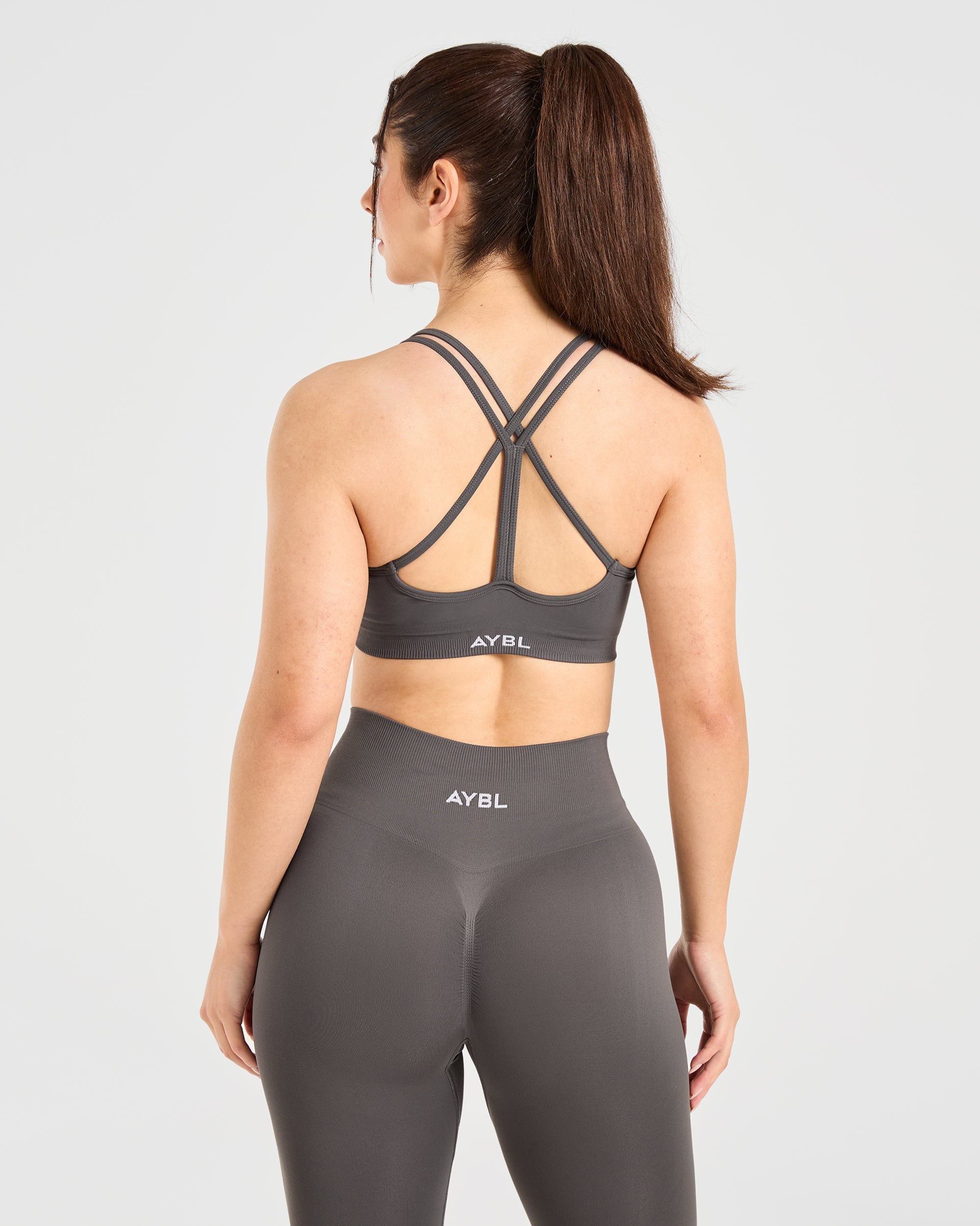 Power Seamless Sports Bra - Charcoal