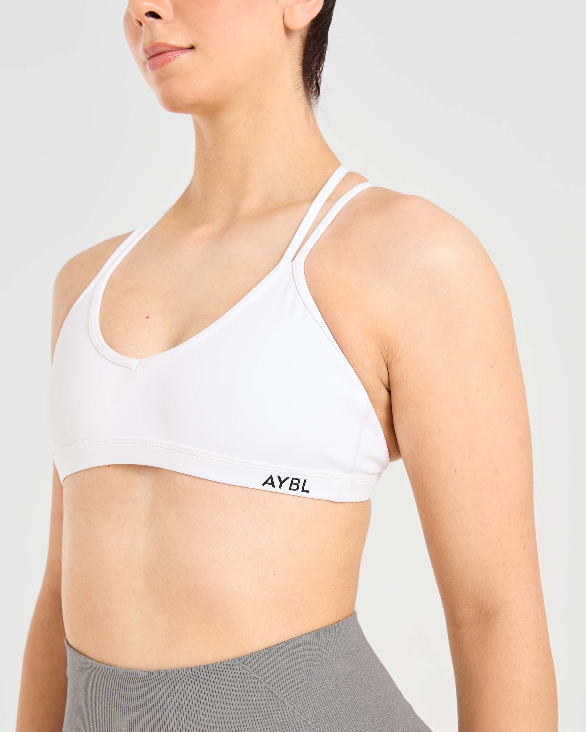 Essential Strappy Sports Bra - White