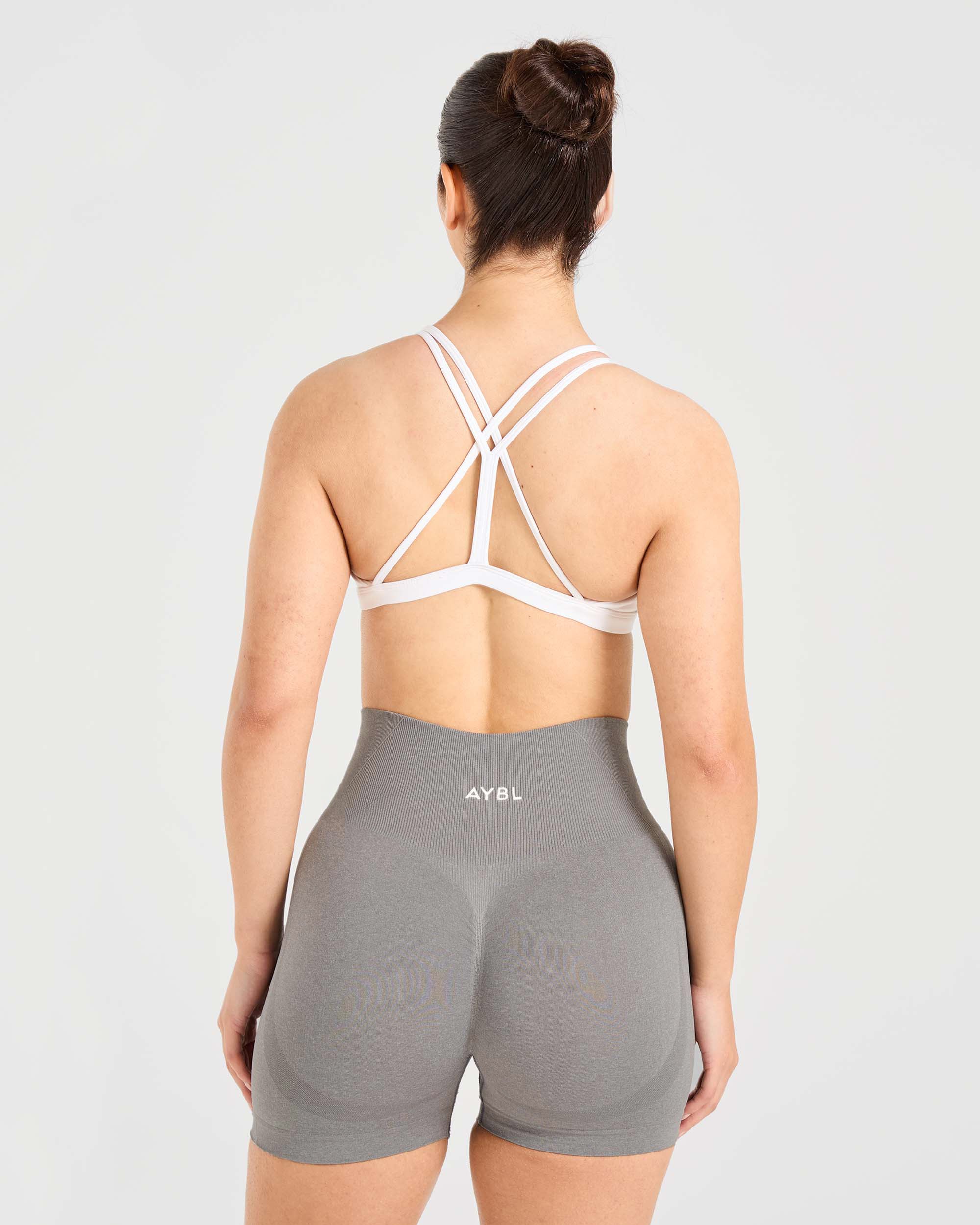 Essential Strappy Sports Bra - White