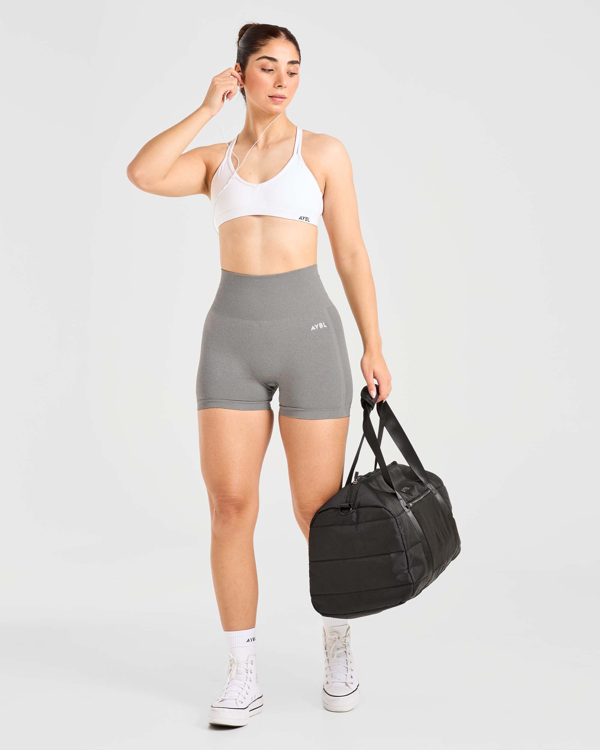 Essential Strappy Sports Bra - White