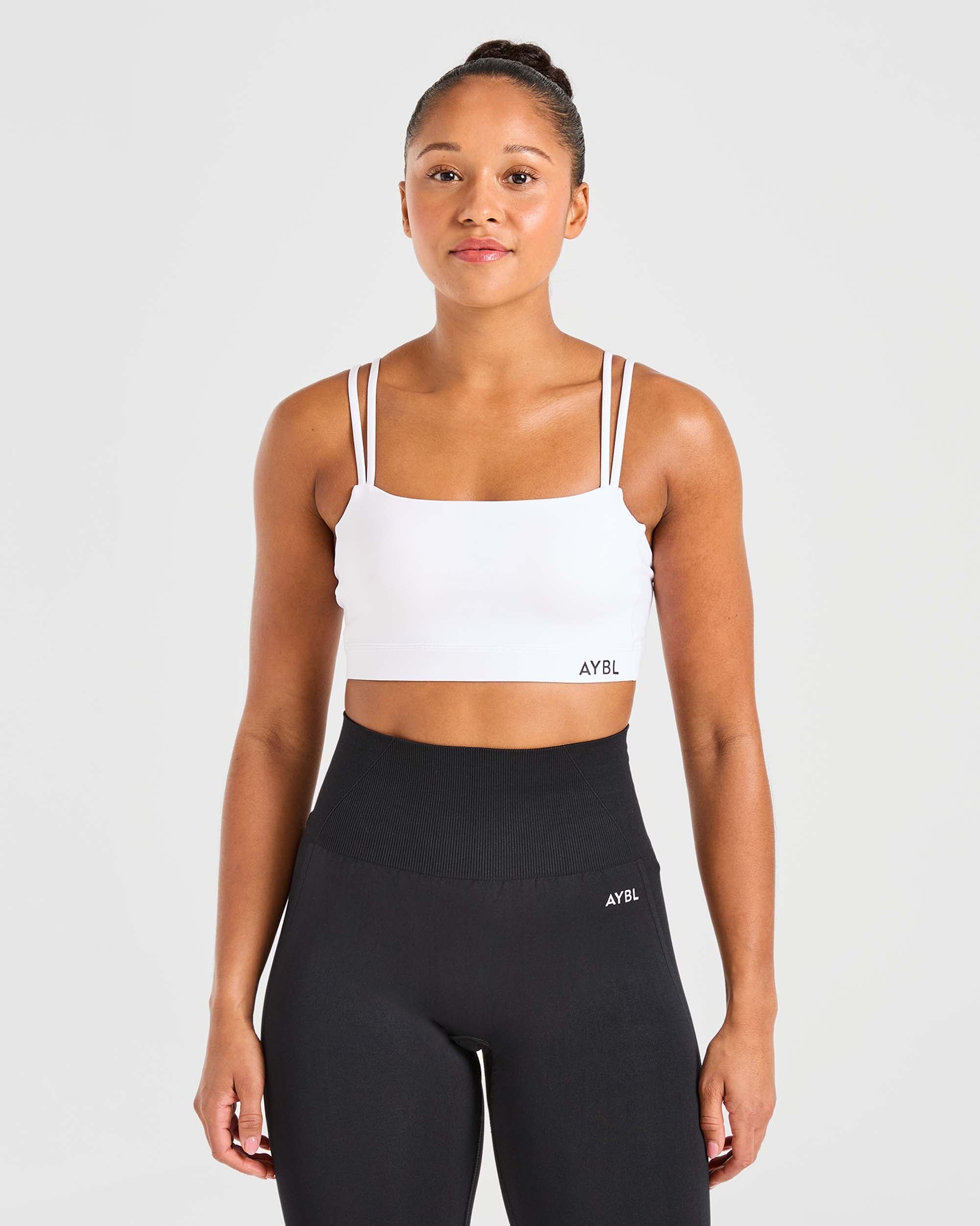 Essential Bandeau Sports Bra - White