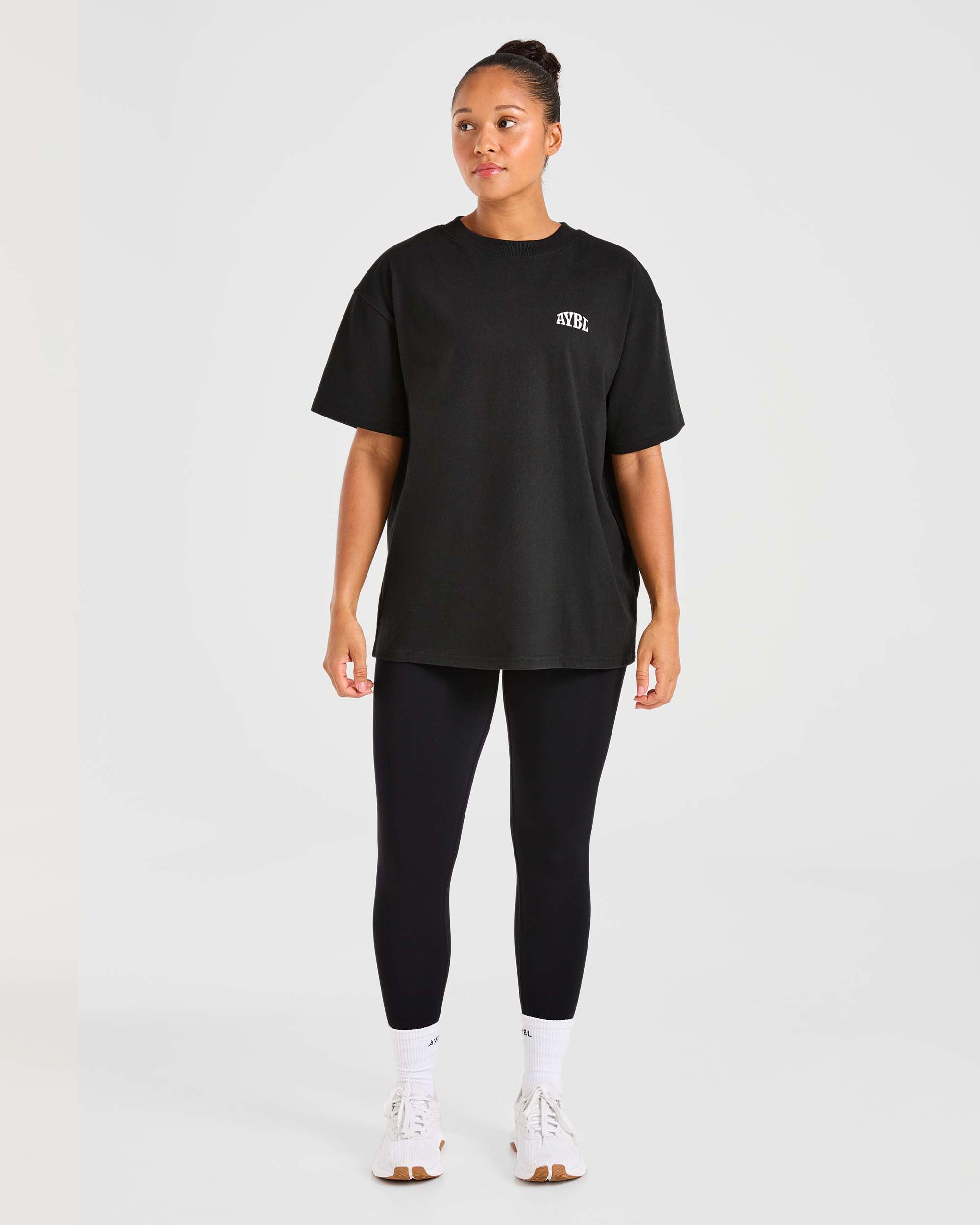 Mind Over Matter Oversized T Shirt - Black