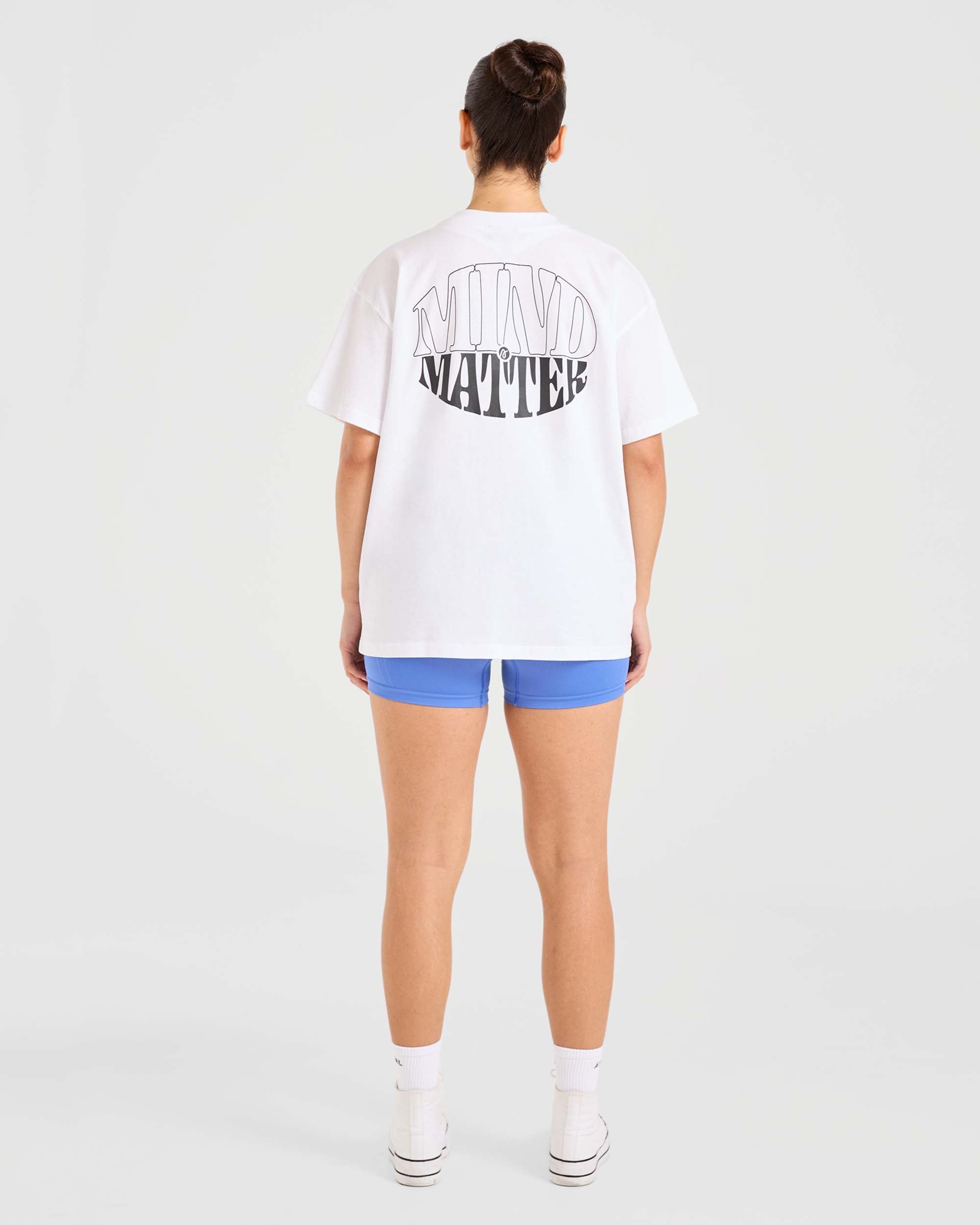 Mind Over Matter Oversized T Shirt - White