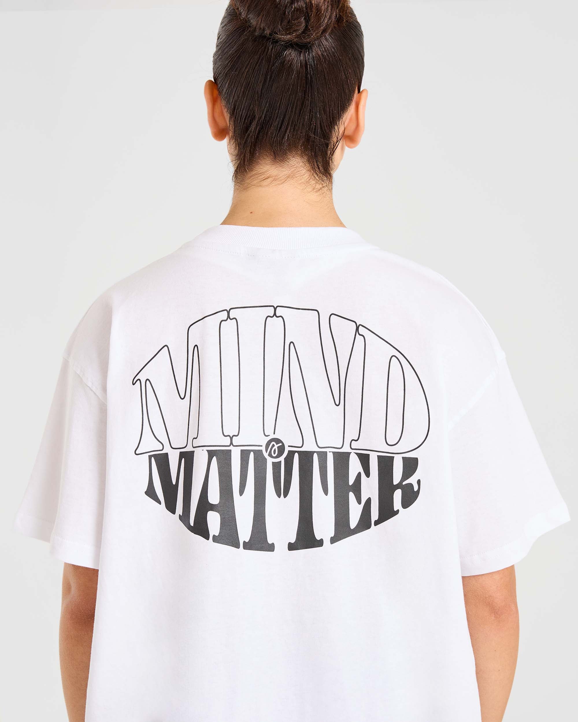 Mind Over Matter Oversized T Shirt - White