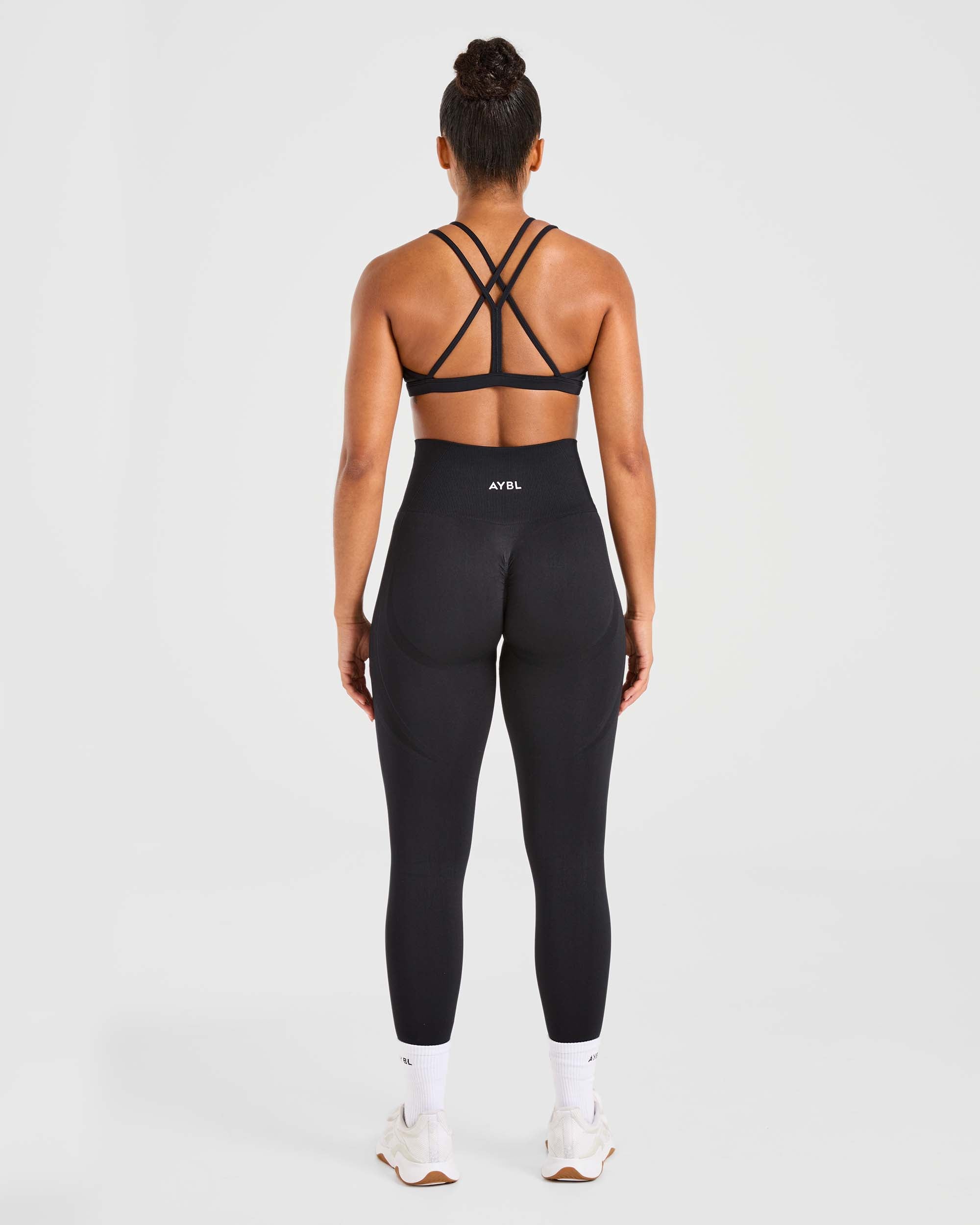 Essential Strappy Sports Bra - Black