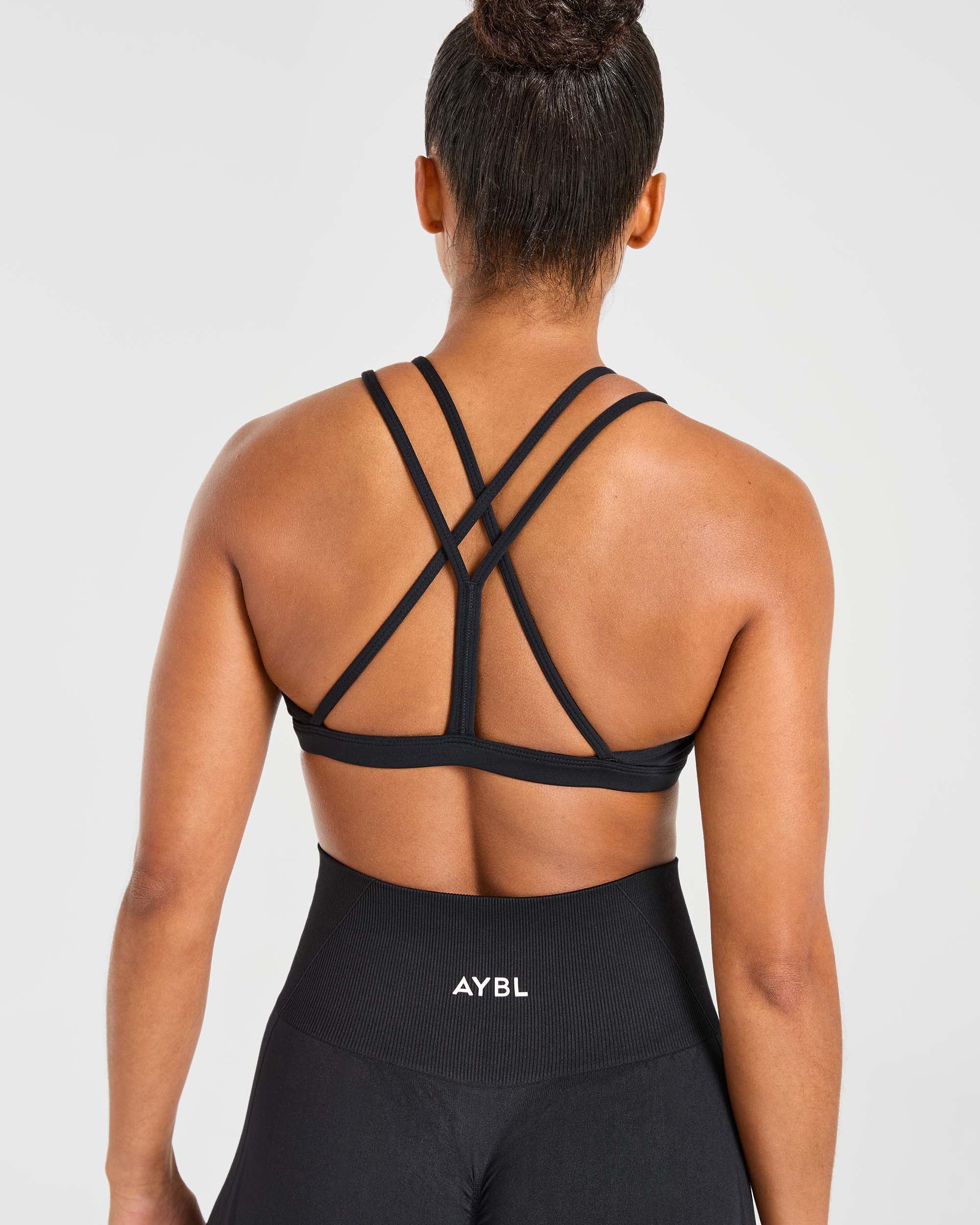 Essential Strappy Sports Bra - Black