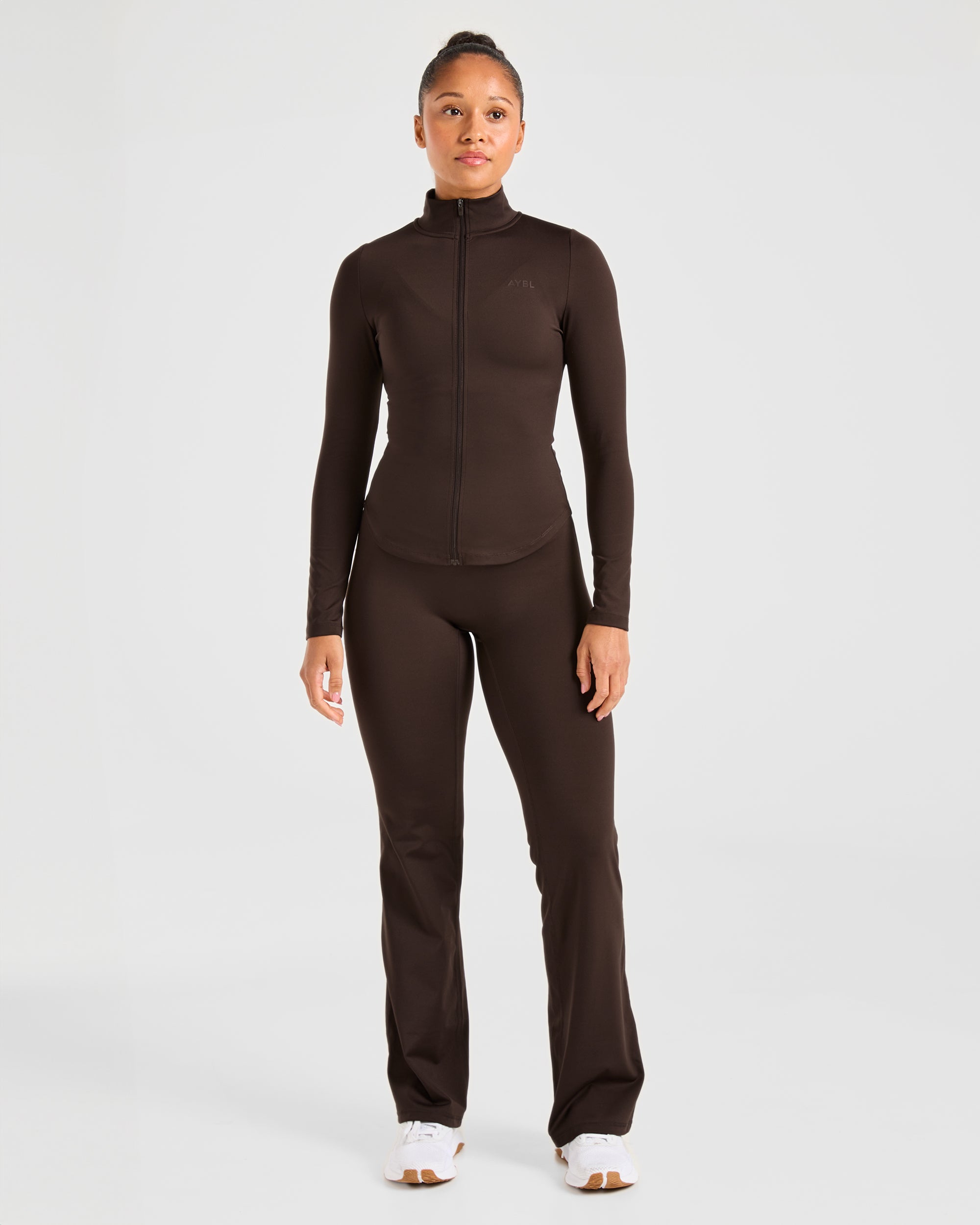 Sculpt Zip Jacket - Deep Cocoa Brown