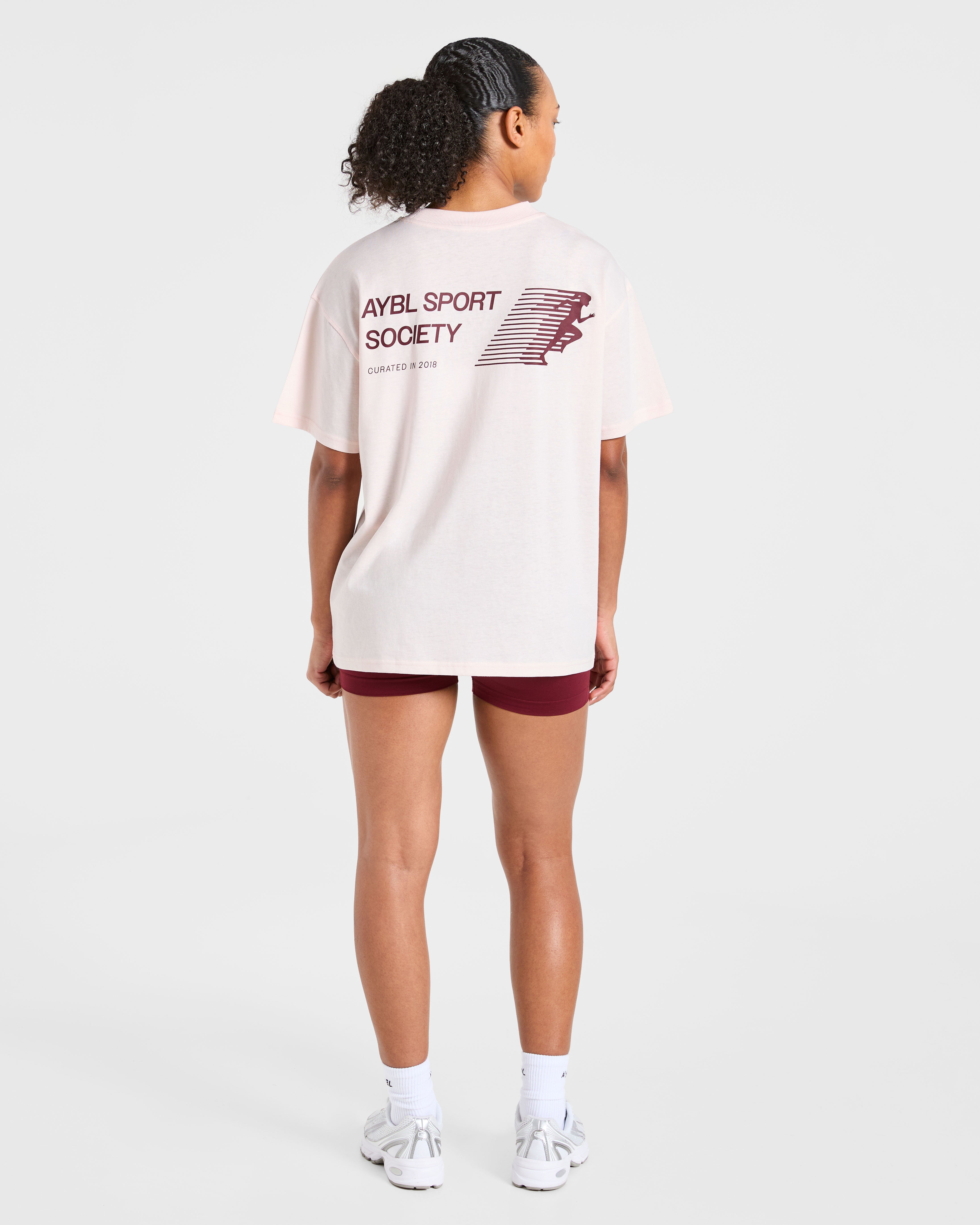 Sport Society Oversized T Shirt - Pink