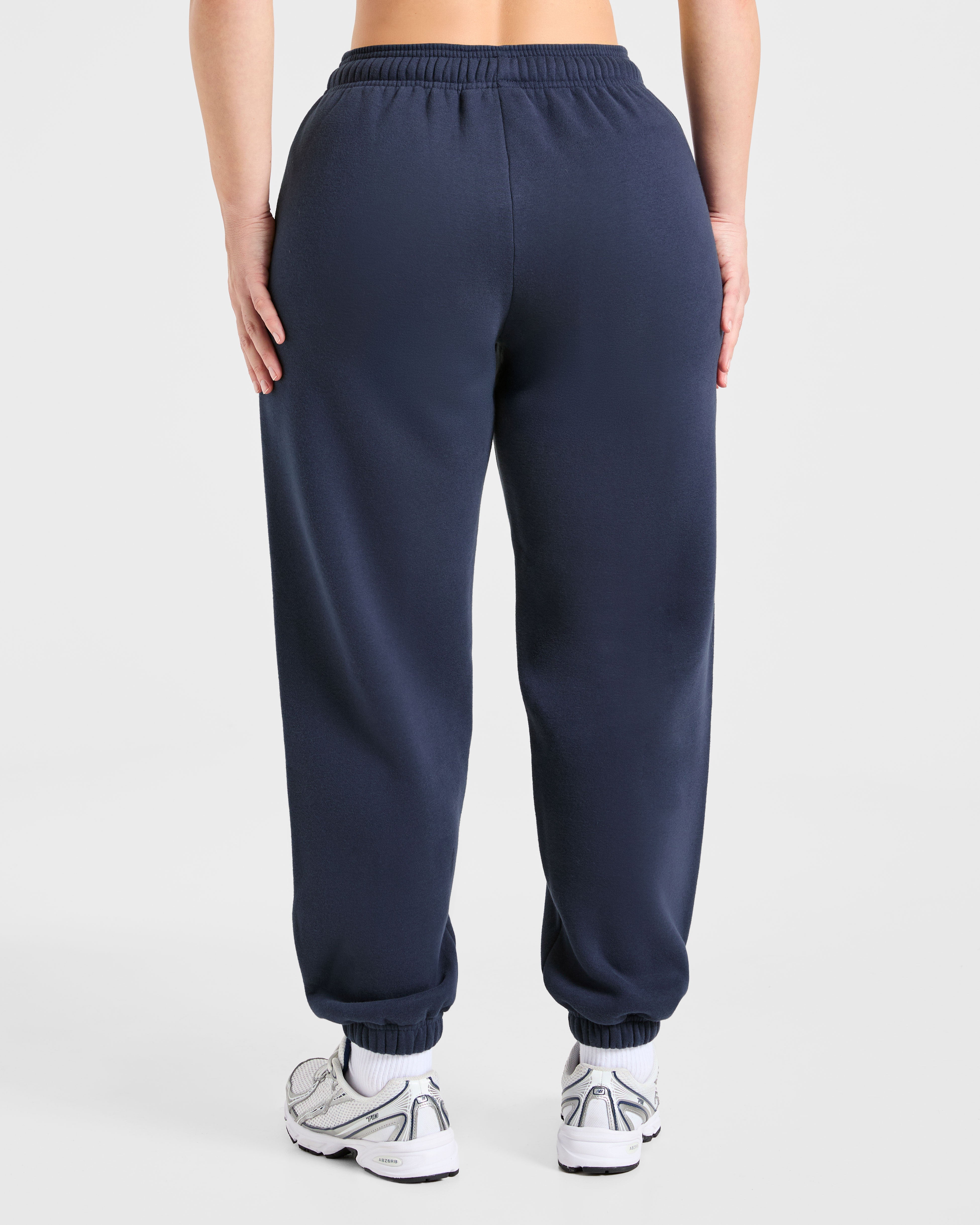 Retro Athletics Oversized Joggers - Navy/Yellow