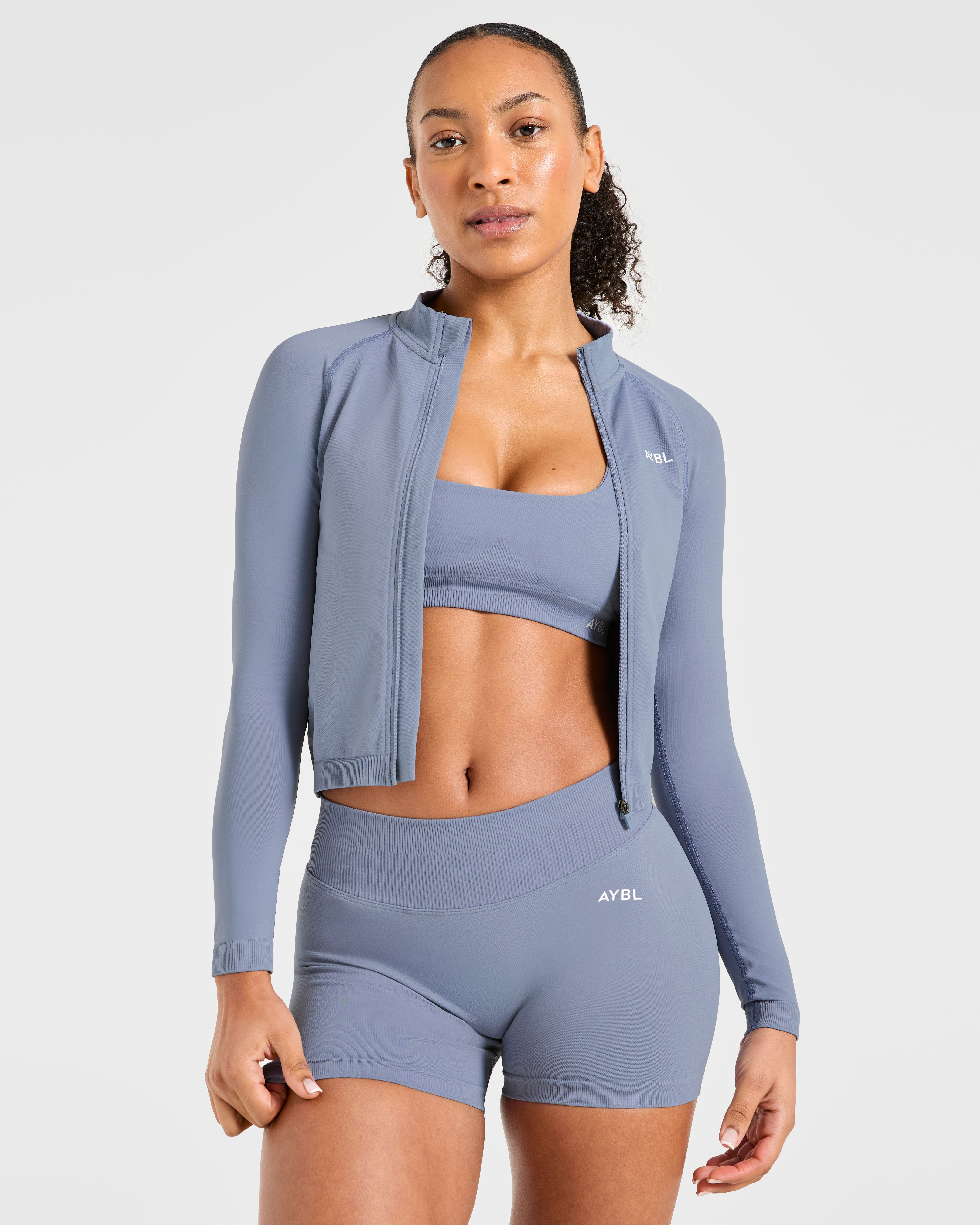 Enhance Seamless Sports Bra - Slate Blue