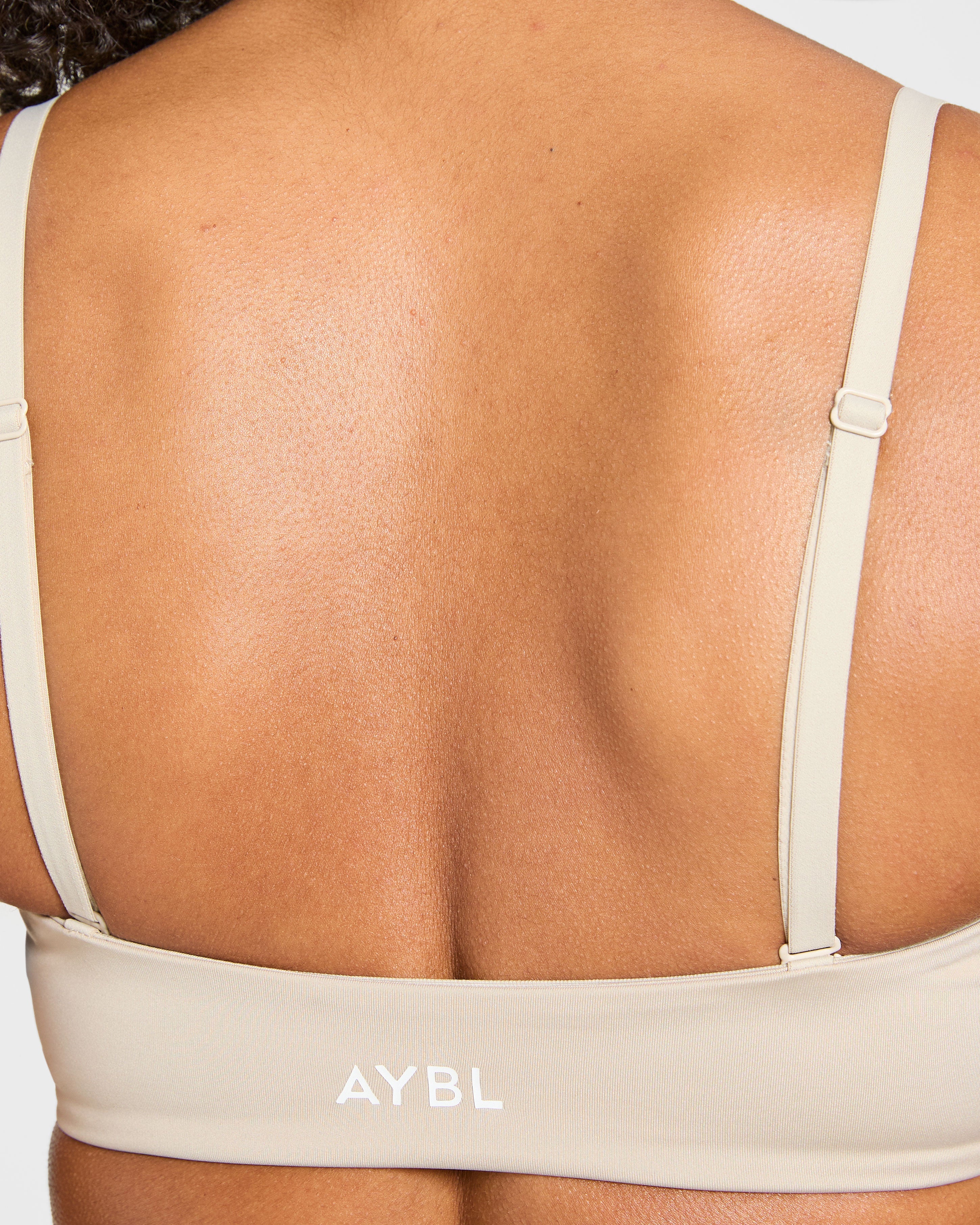 Essential Bandeau Sports Bra - Taupe Sand