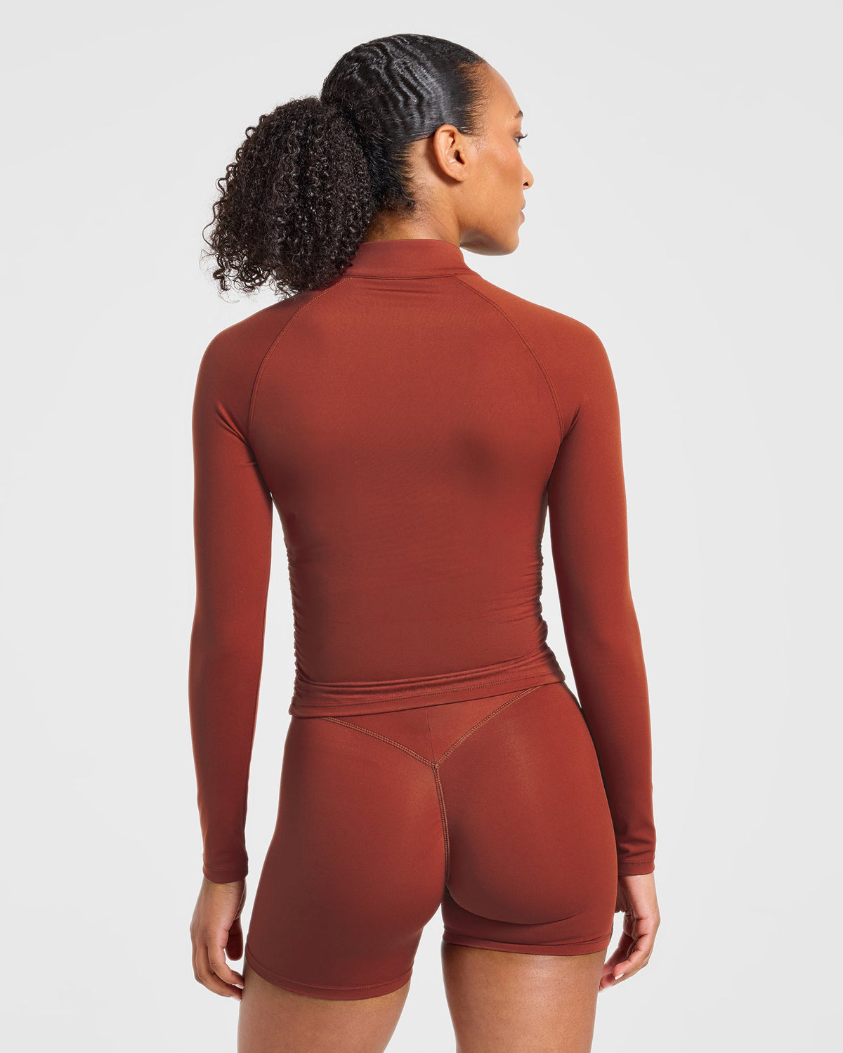 Physique Zip Up Jacket - Deep Auburn