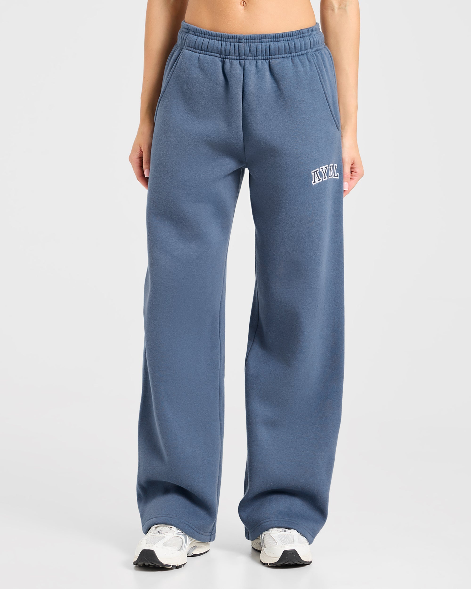 Varsity 2.0 Oversized Straight Leg Joggers - Denim Blue