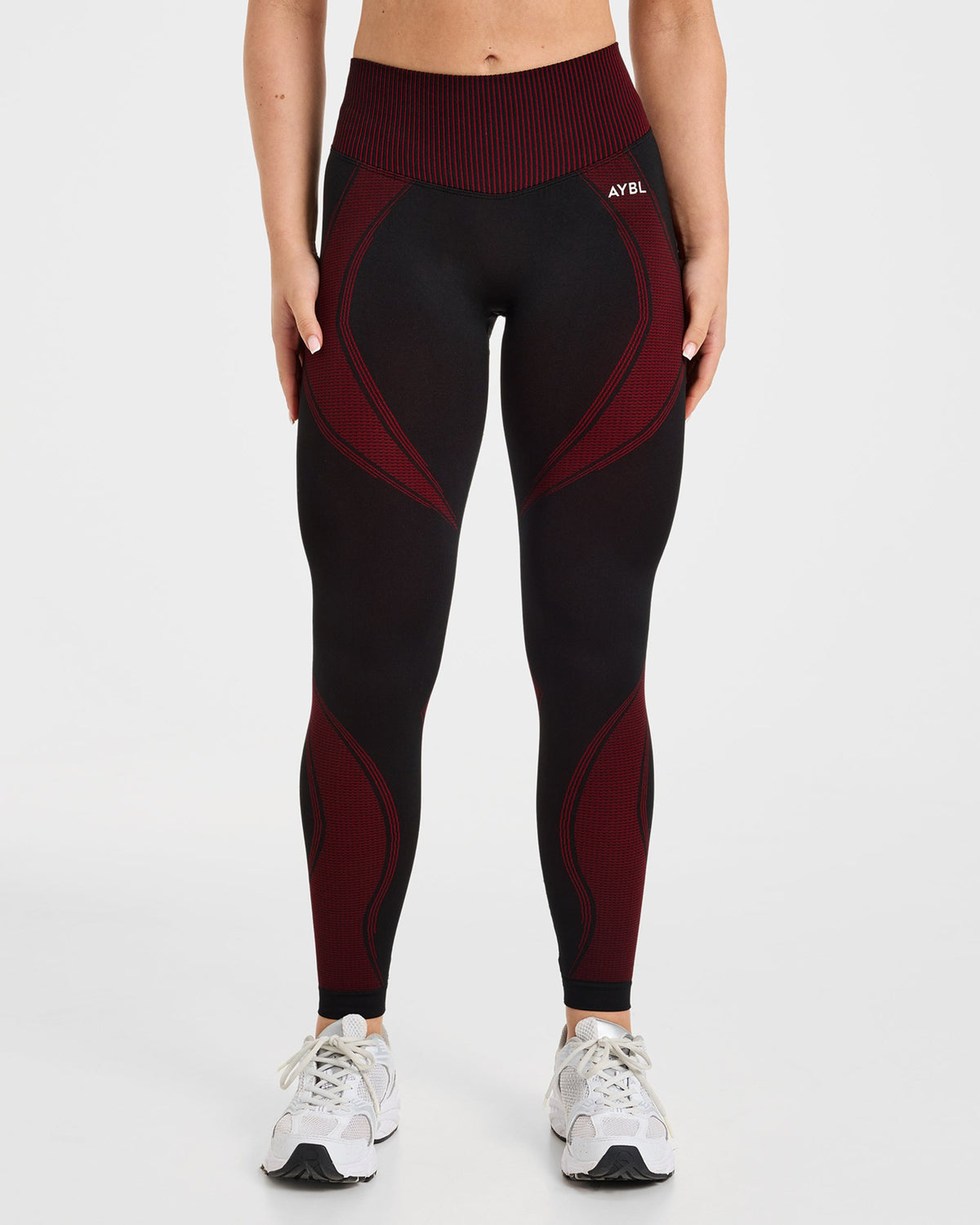 Charge Seamless Leggings - Black/Red
