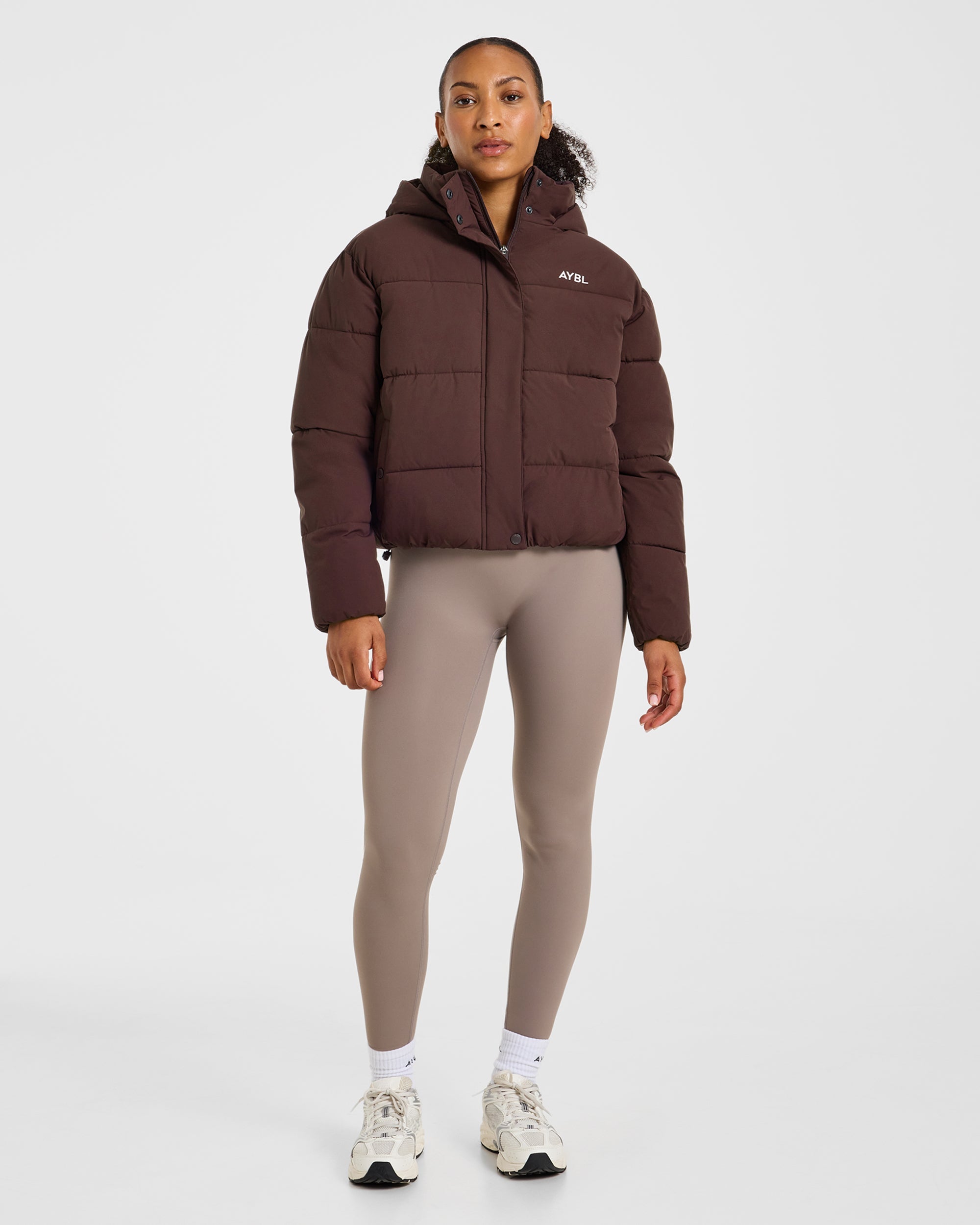 Signature Puffer Coat - Cocoa Brown