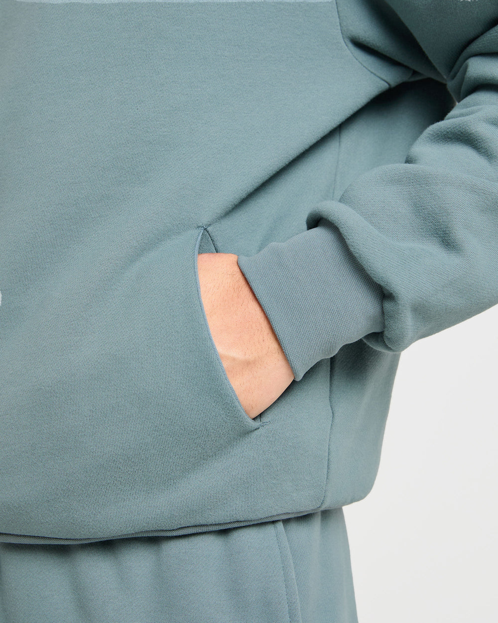 Classic Halfzip Hoodie - Dusty Blue and Grey Floral
