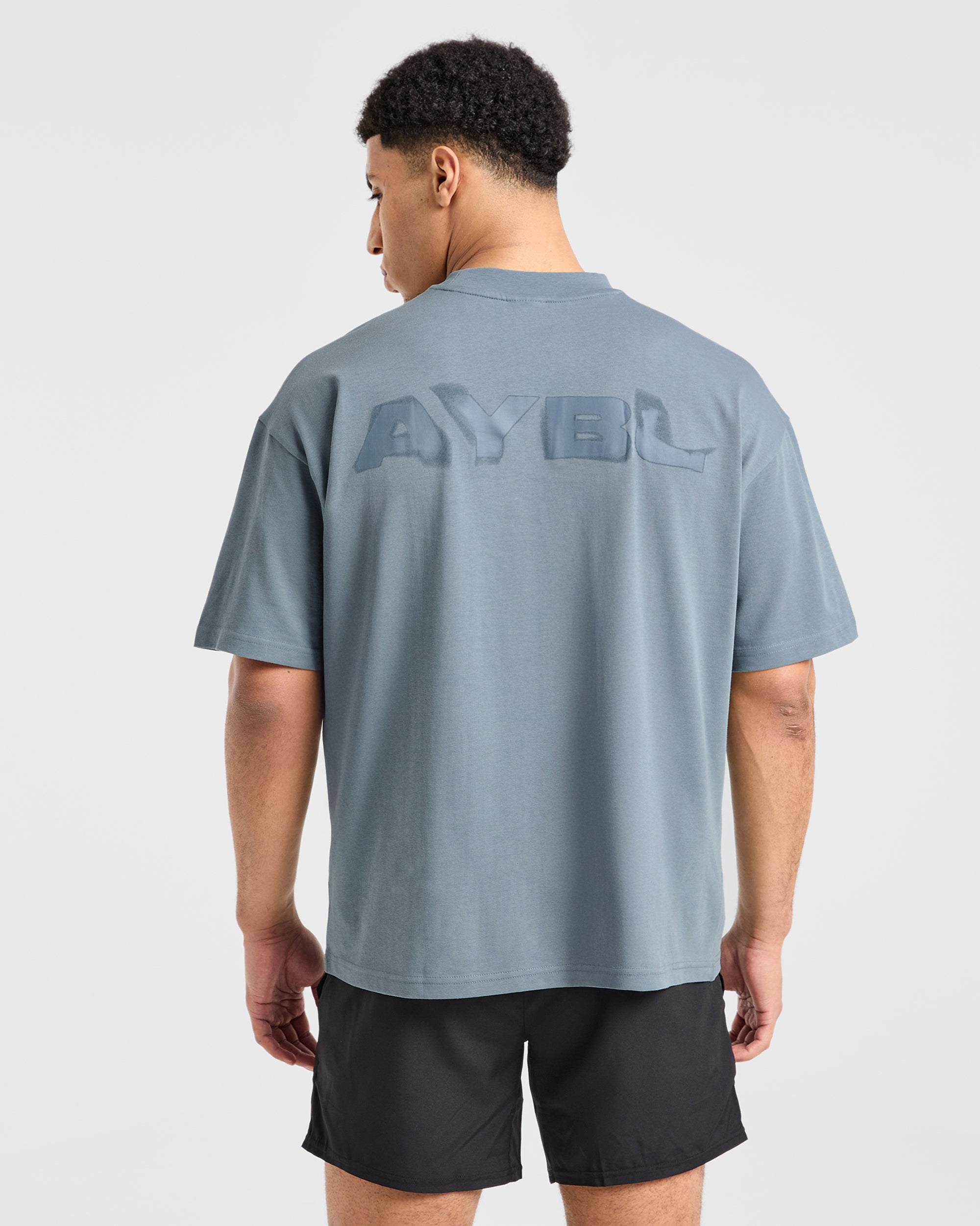 Blur Oversized T Shirt - Steel Blue