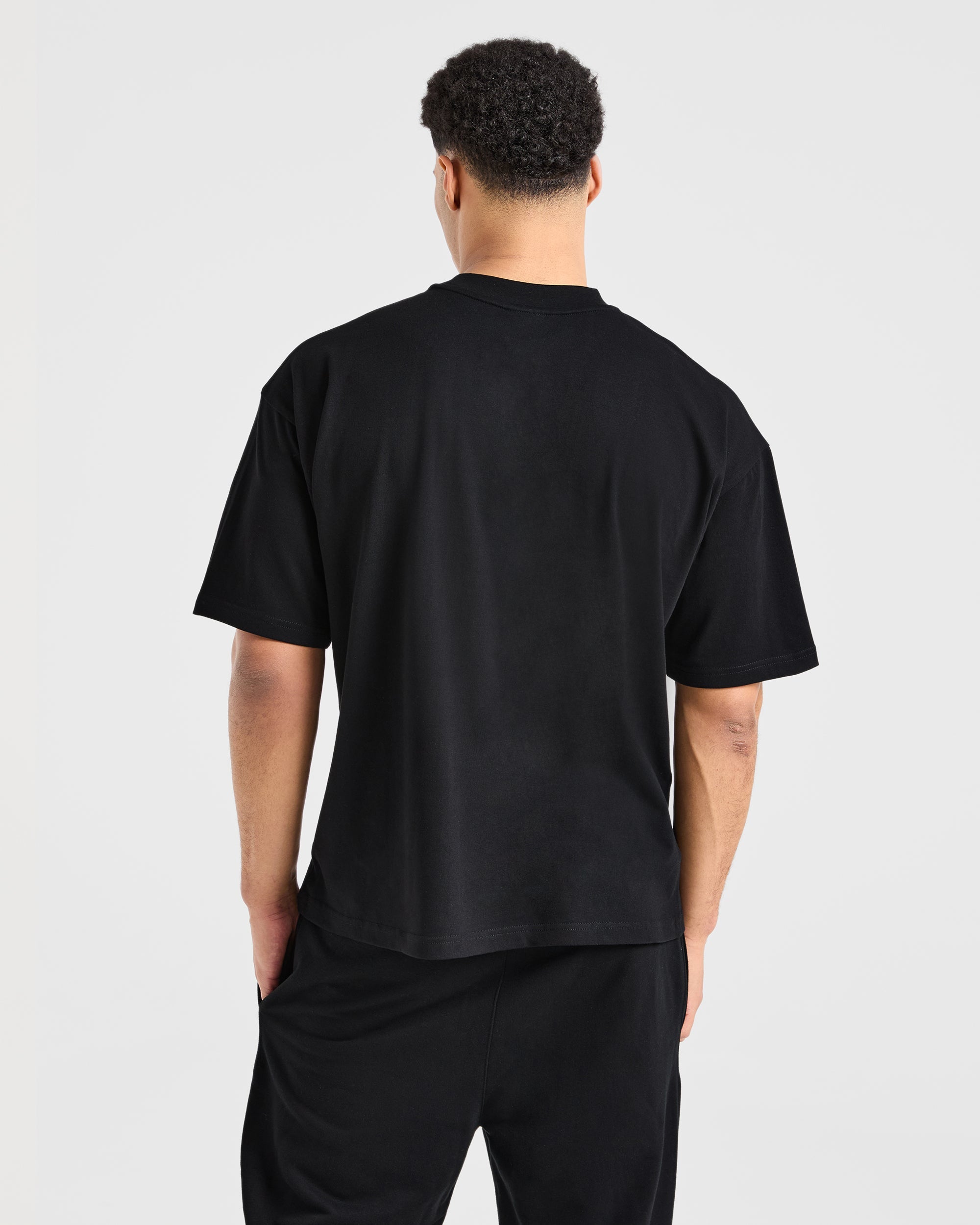 Sports Club Dot Oversized T Shirt - Black