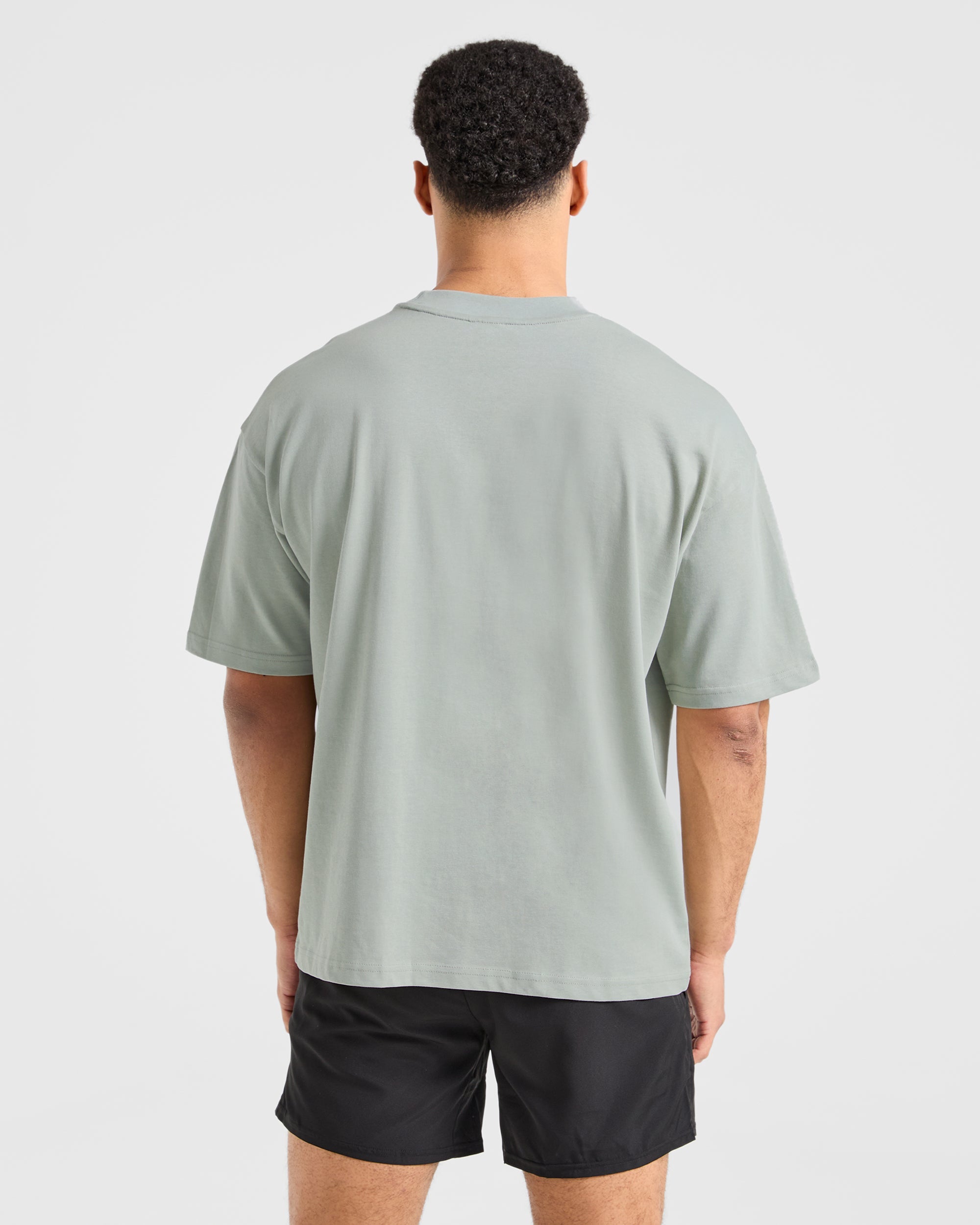 Sports Club Dot Oversized T Shirt - Green Mist